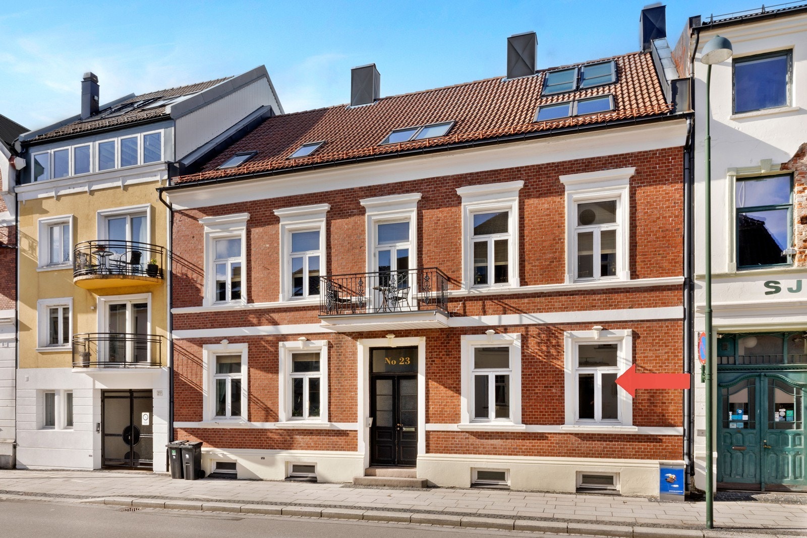 Fin fasade på bygg Galleribilde