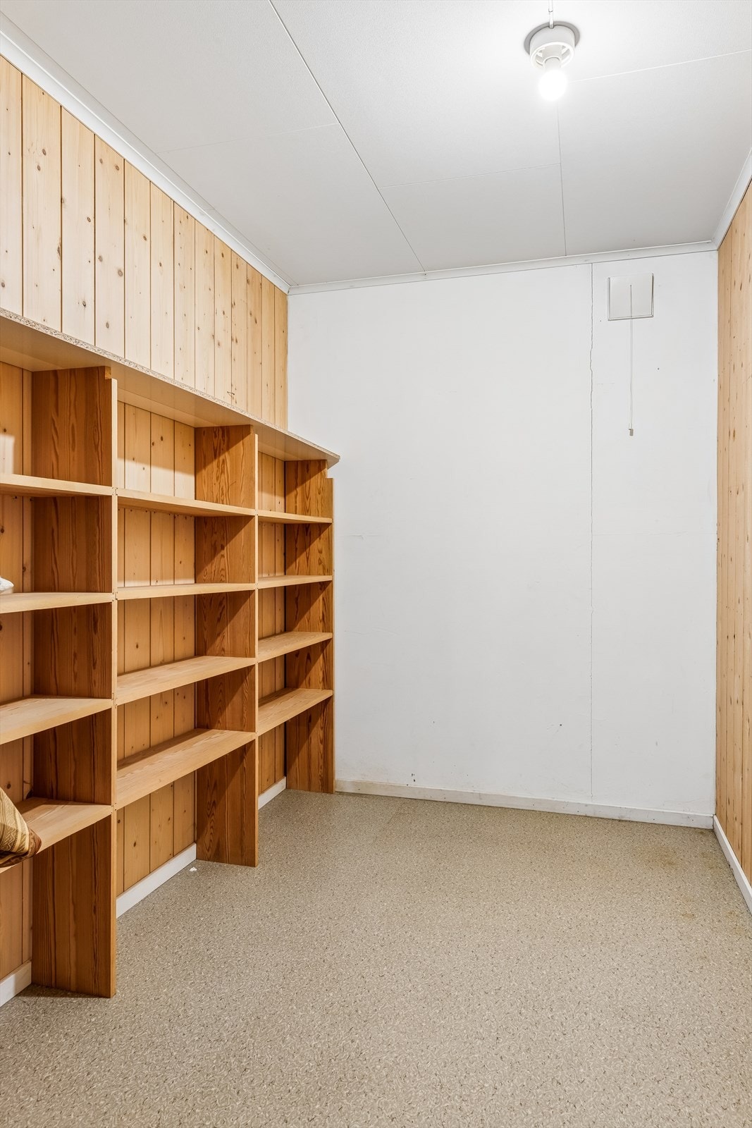 Boligen har rikelig med lagringsplass, med flere boder i underetasjen. Galleribilde