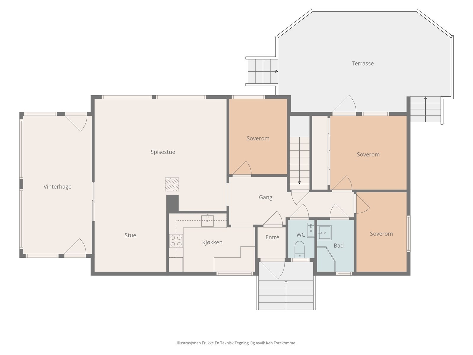 Plantegning 1. etasje Galleribilde