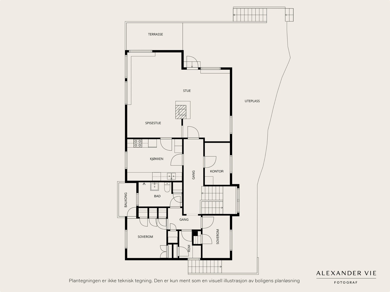 Plantegning 1. etasje. Galleribilde