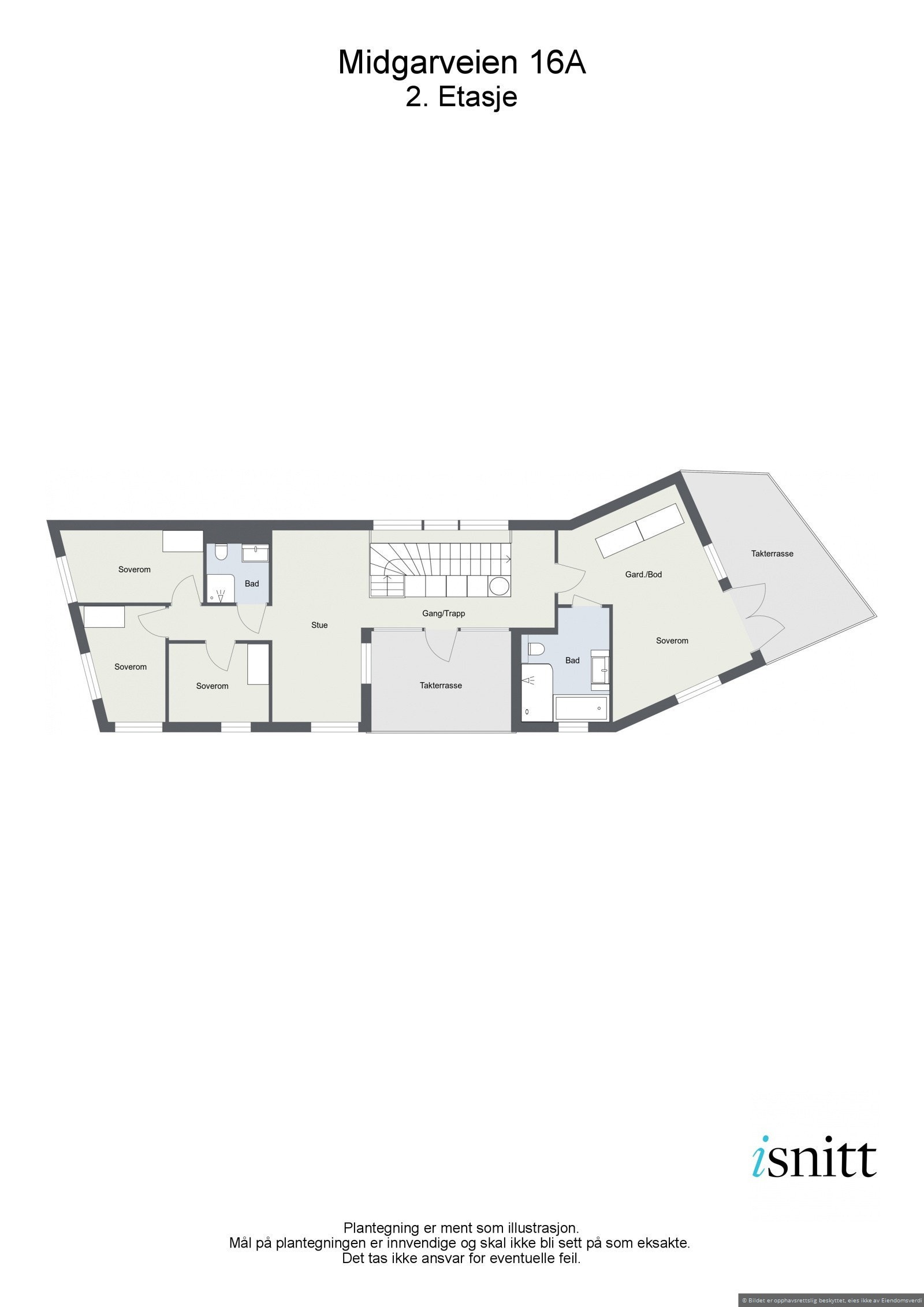 Plantegning 2. etasje Galleribilde