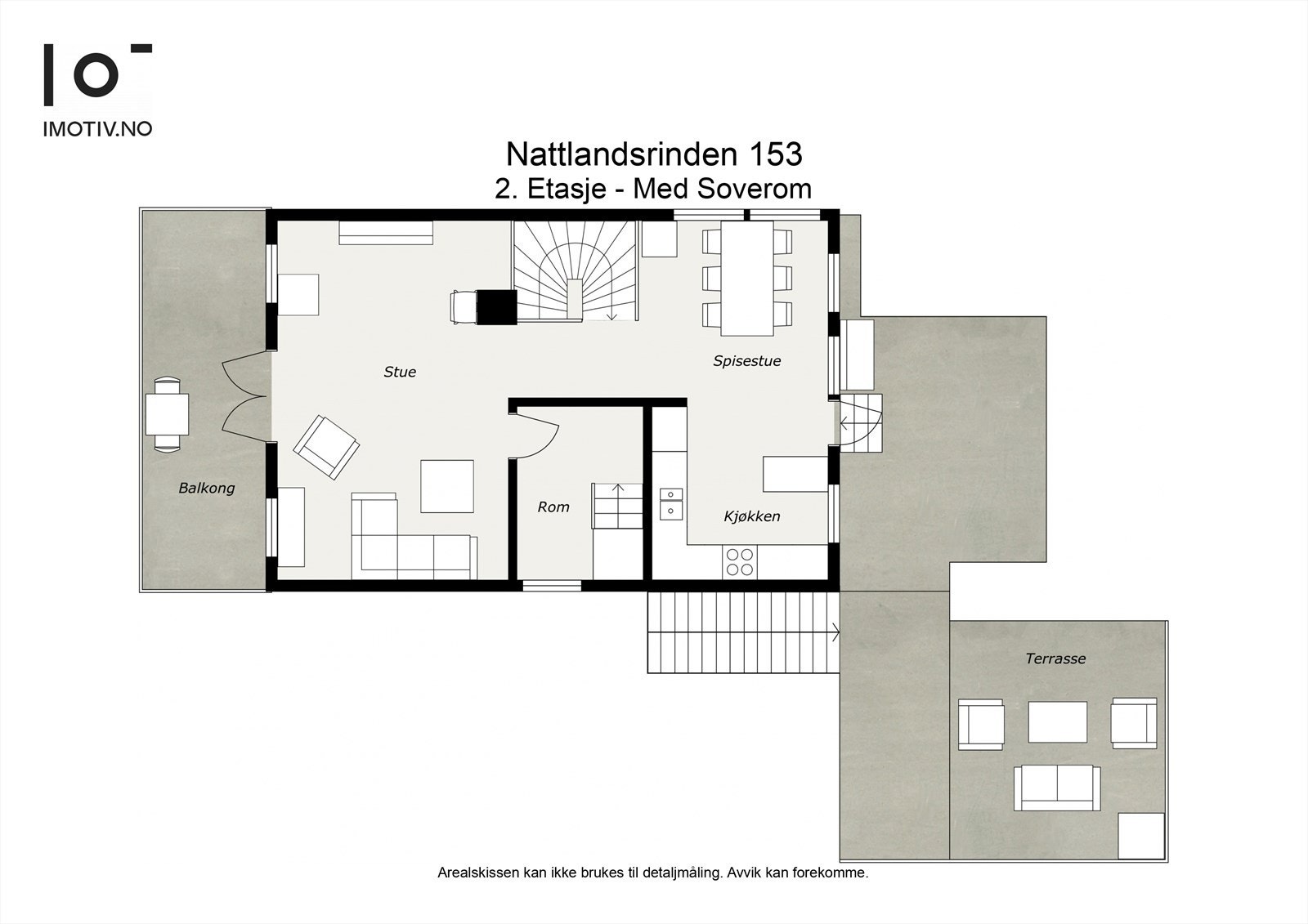 - Planløsning viser originaltegninger med hvordan det var før selger tok vekk soverom nr. 3 - Galleribilde