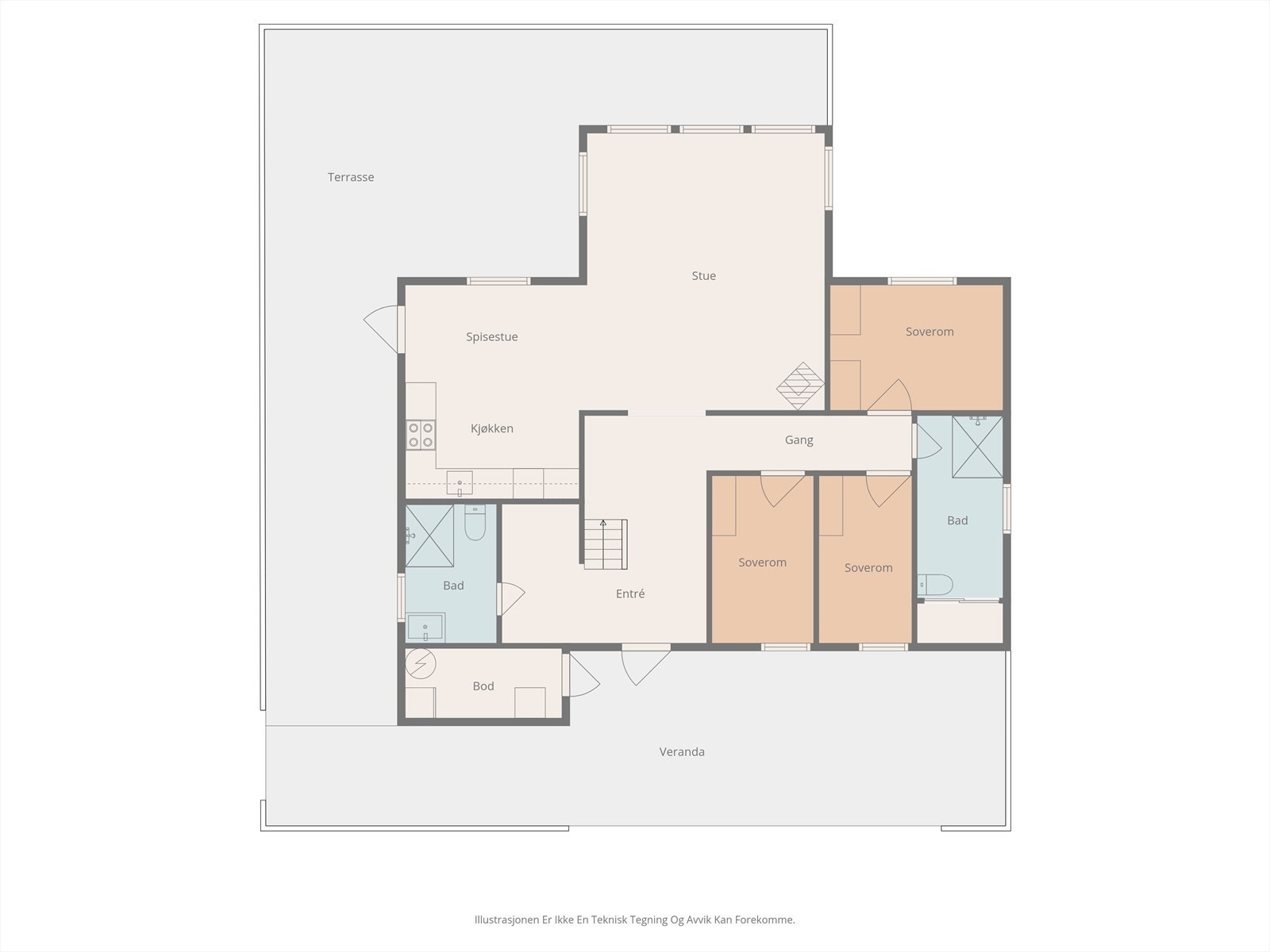 Plantegning 1.etg. Galleribilde