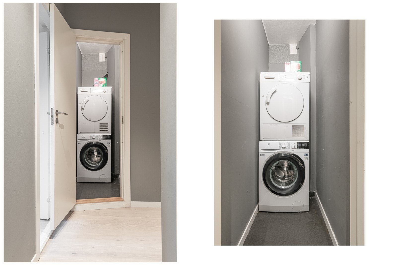 Praktisk seperat vaskerom. Vaskemaskin og tørketrommel medfølger Galleribilde