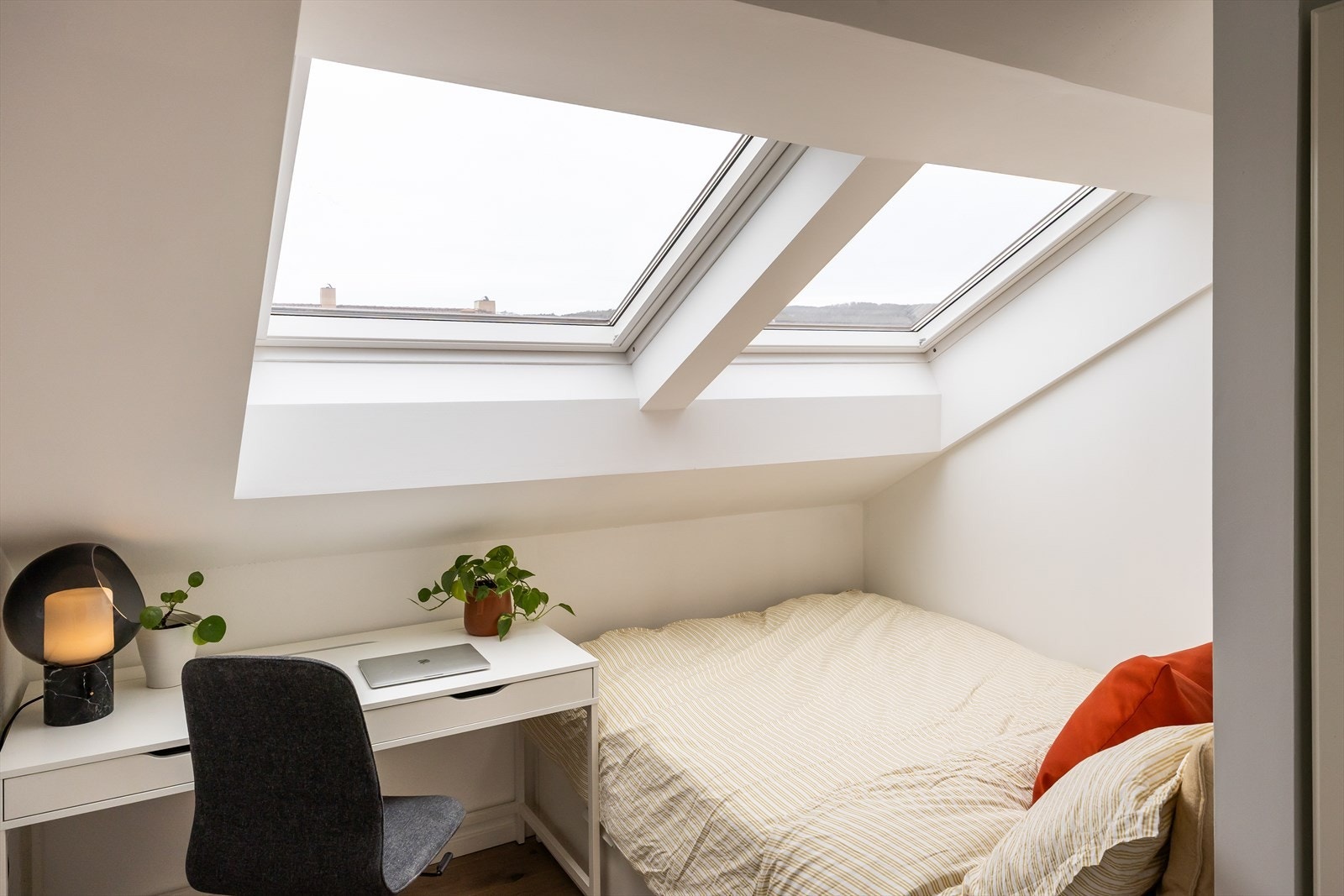 Både vinduer og takvinduer ble byttet ut i 2019 i regi av borettslaget. Galleribilde