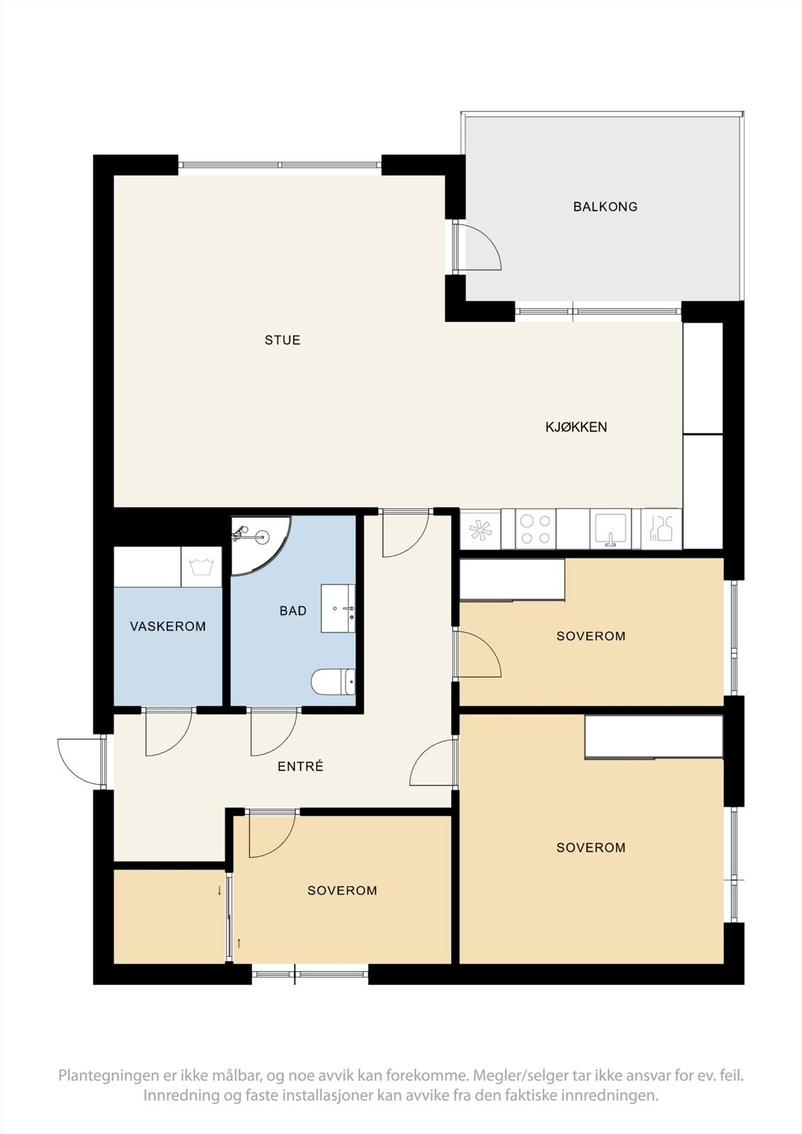 Plantegning av leiligheten Galleribilde