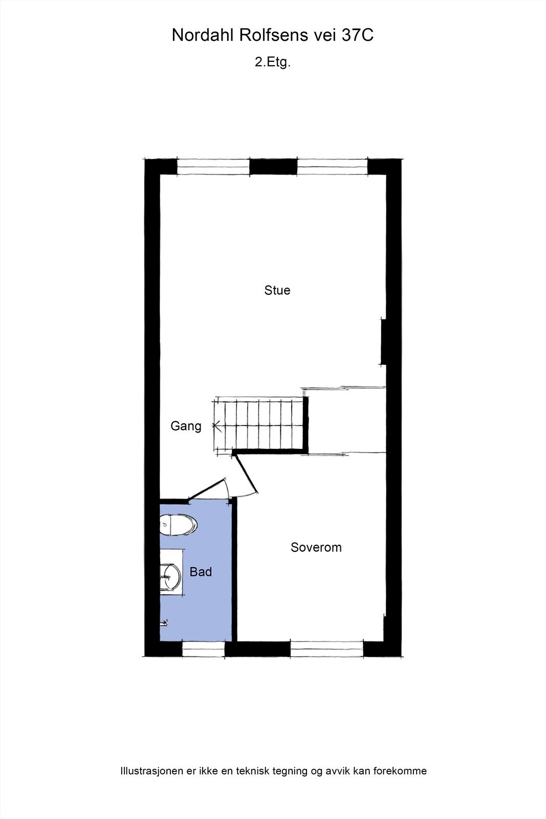 Planløsning 2. etg. Galleribilde