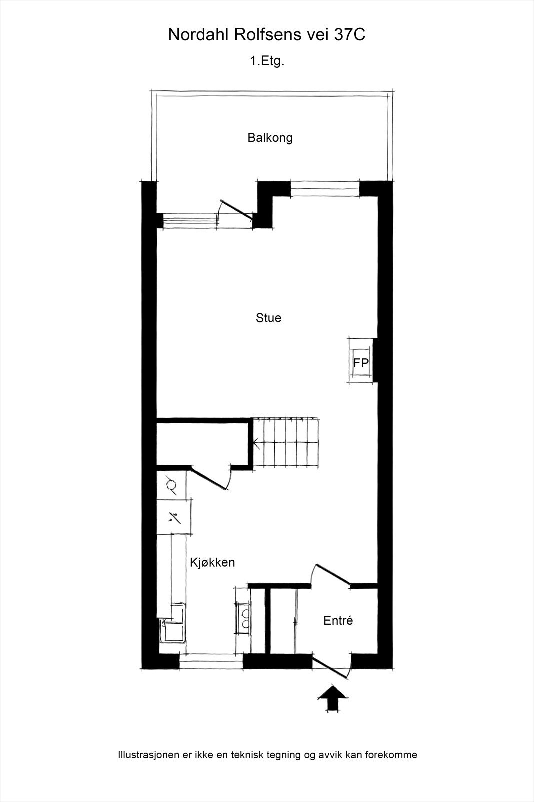 Planløsning 1.etasje. Galleribilde