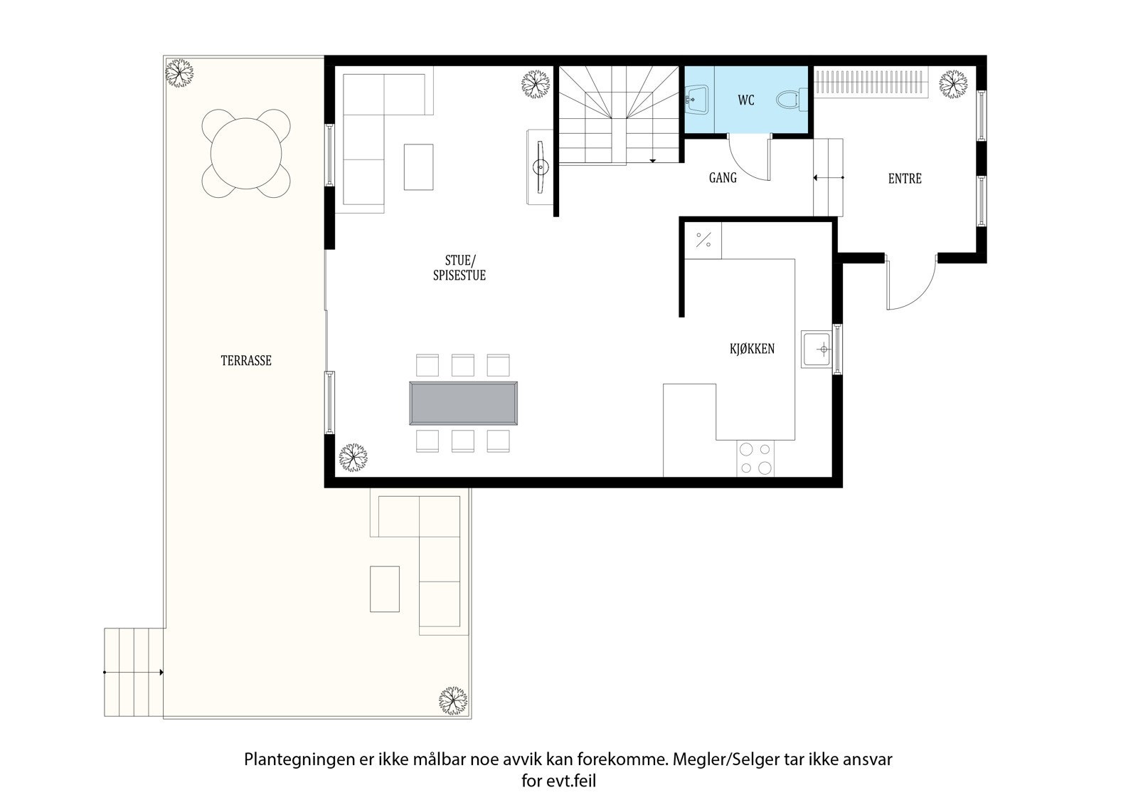 Plantegning 1 etg. Galleribilde