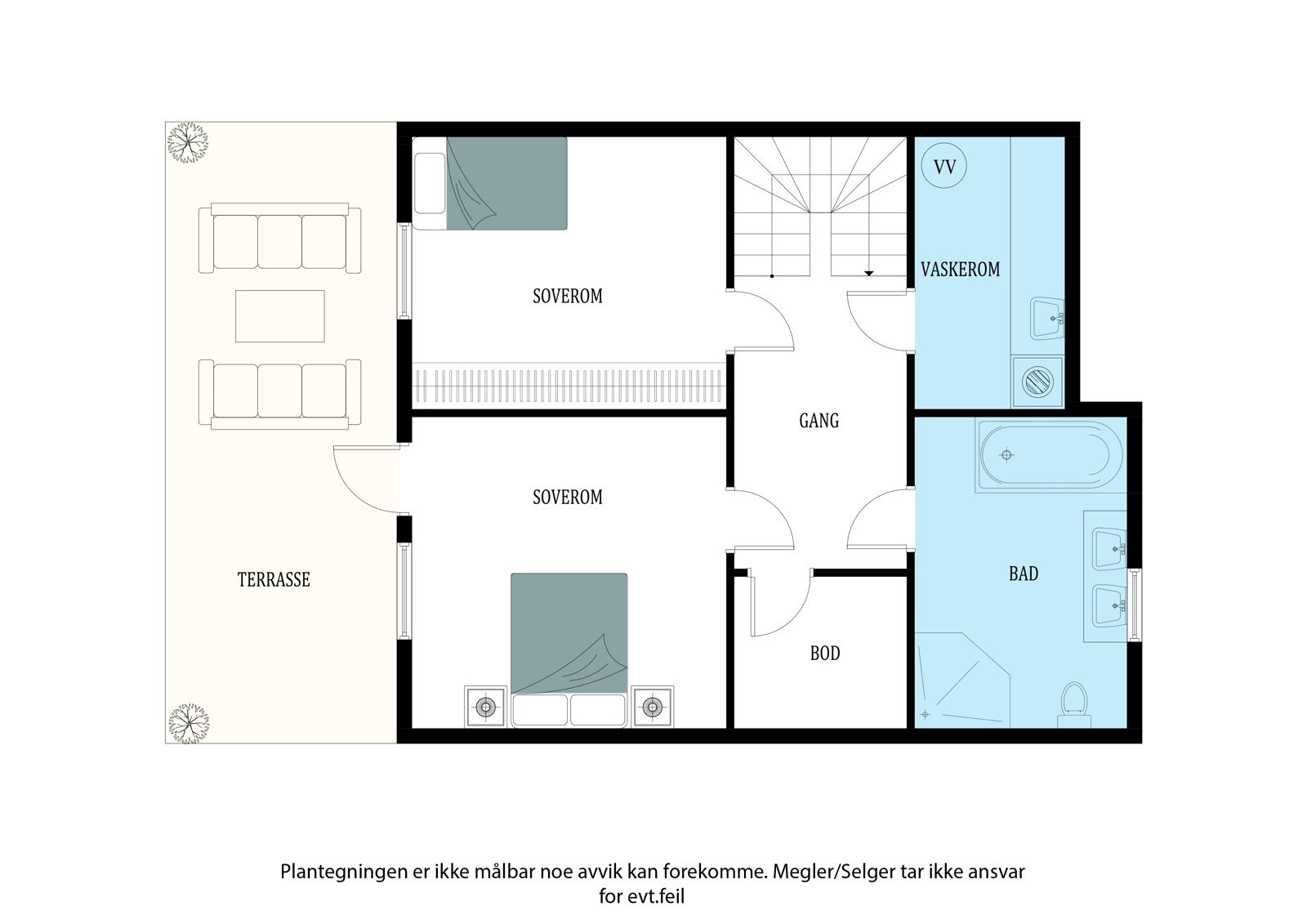 Plantegning under etg. Galleribilde