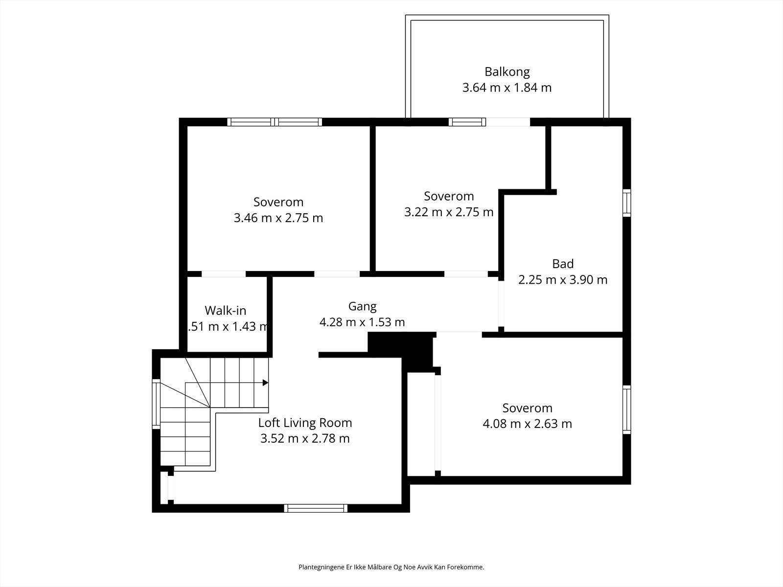 Planskisse andre etasje. Galleribilde