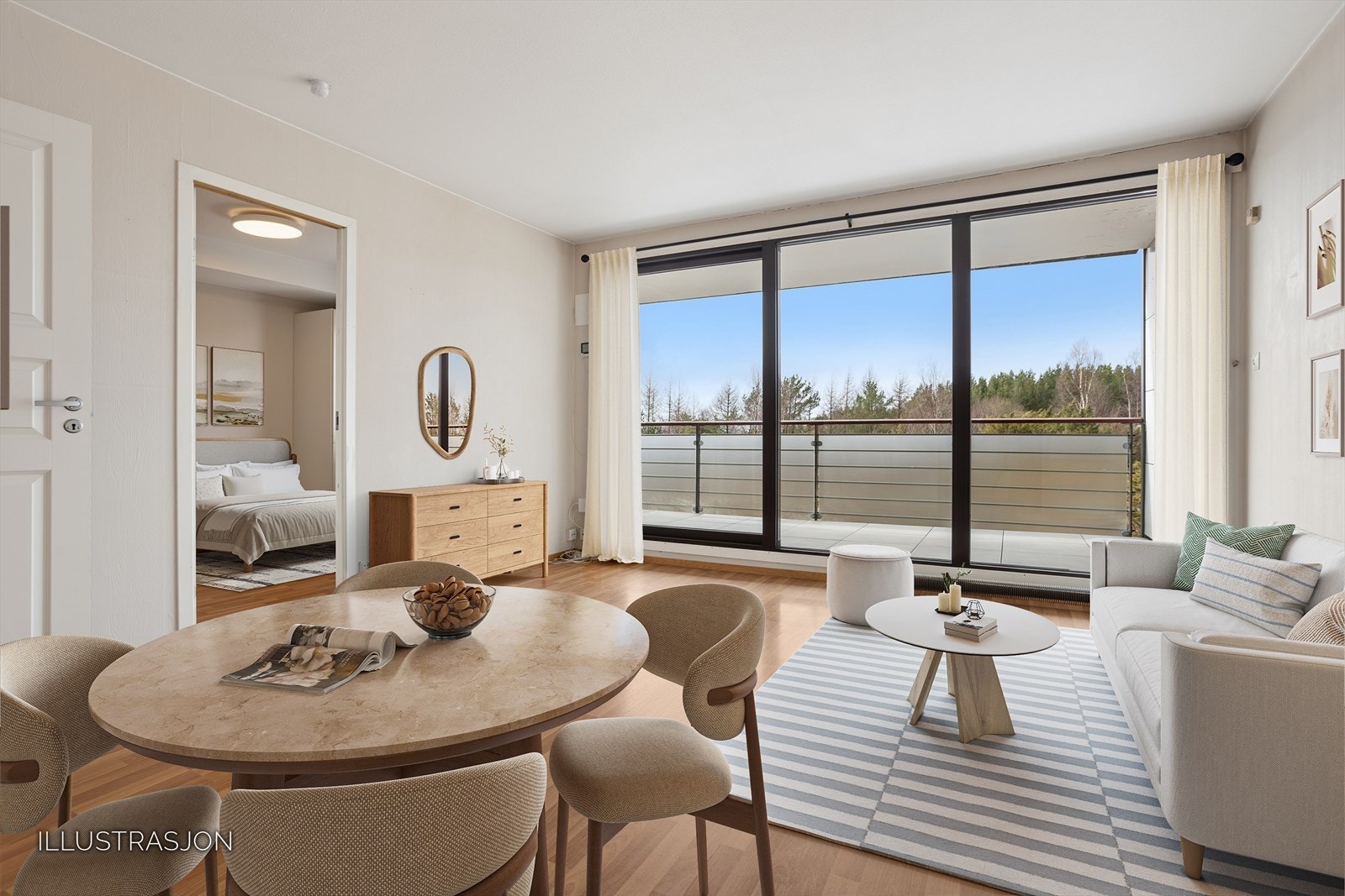 Stuen ( digitalt møblert) Galleribilde