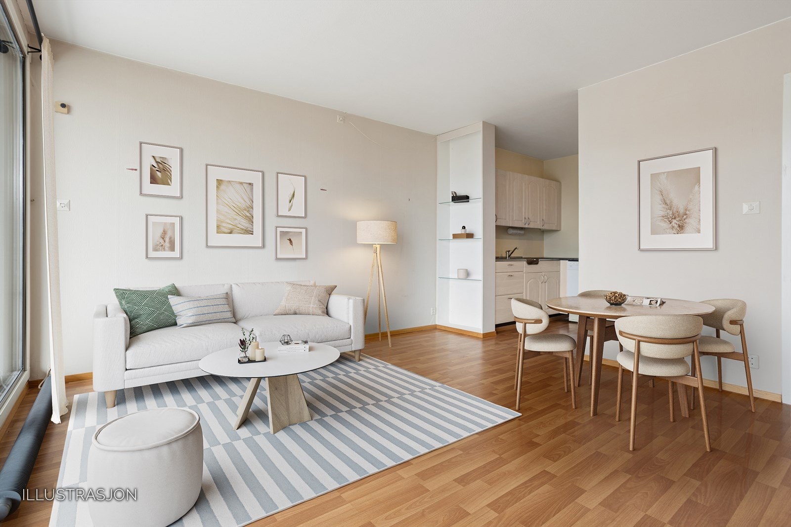 Stuen ( digitalt møblert) Galleribilde