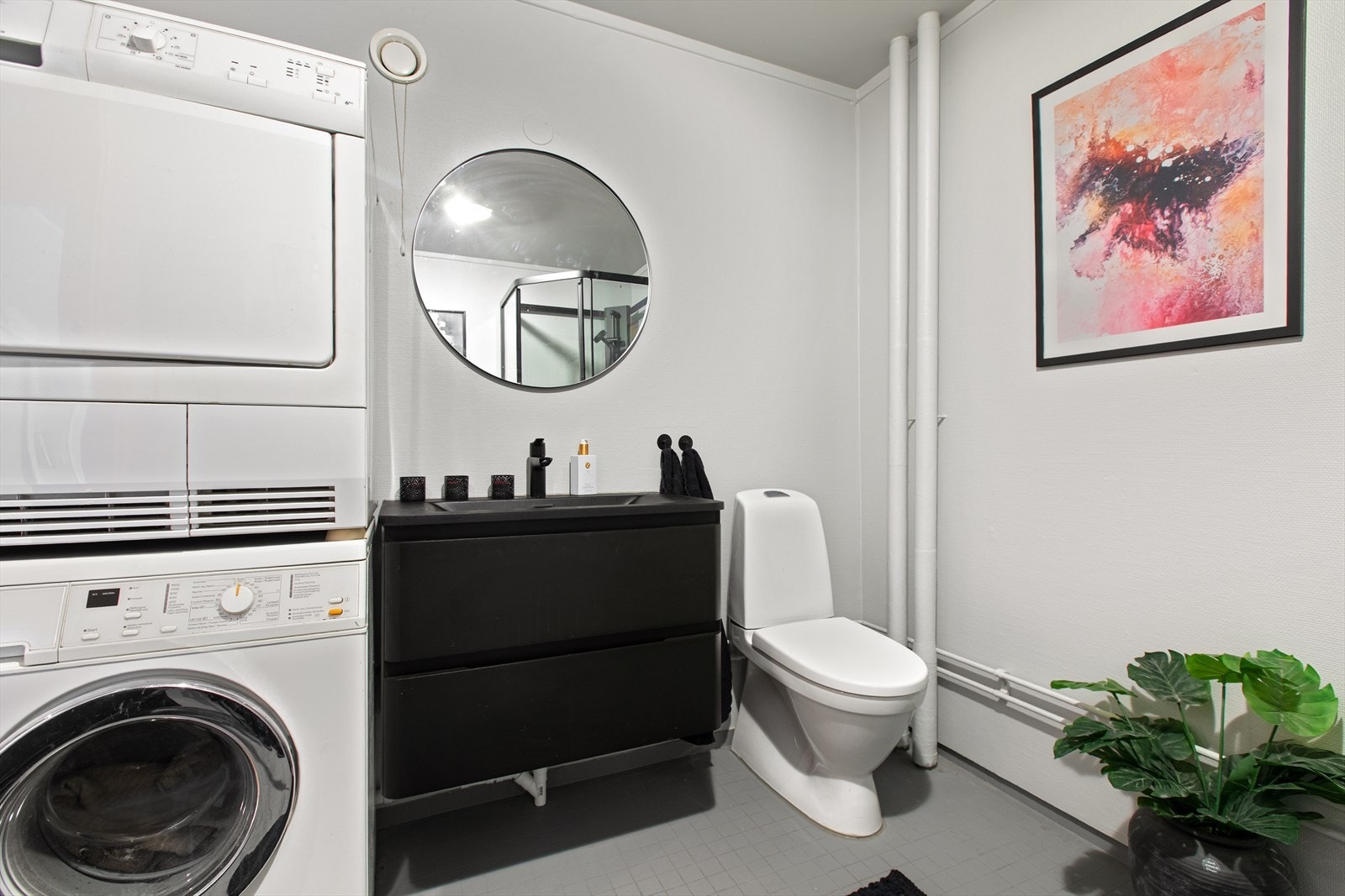 Opplegg for vask og tørk. Galleribilde