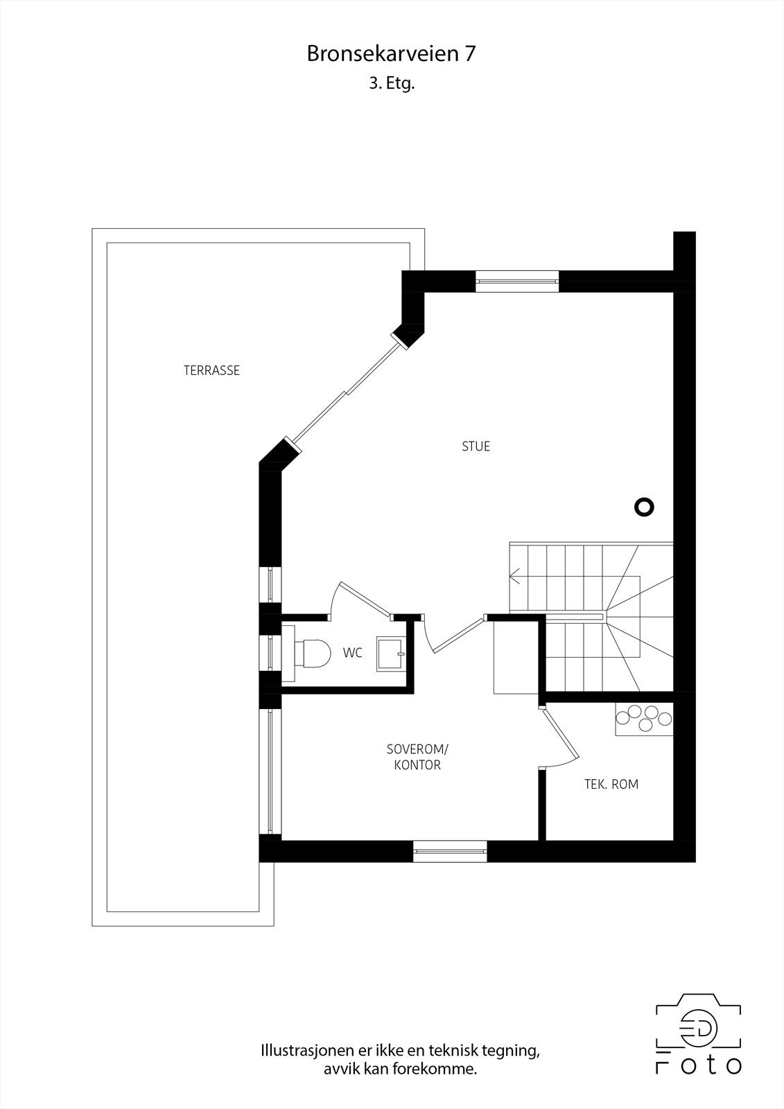 Plantegning 3.etasje. Galleribilde