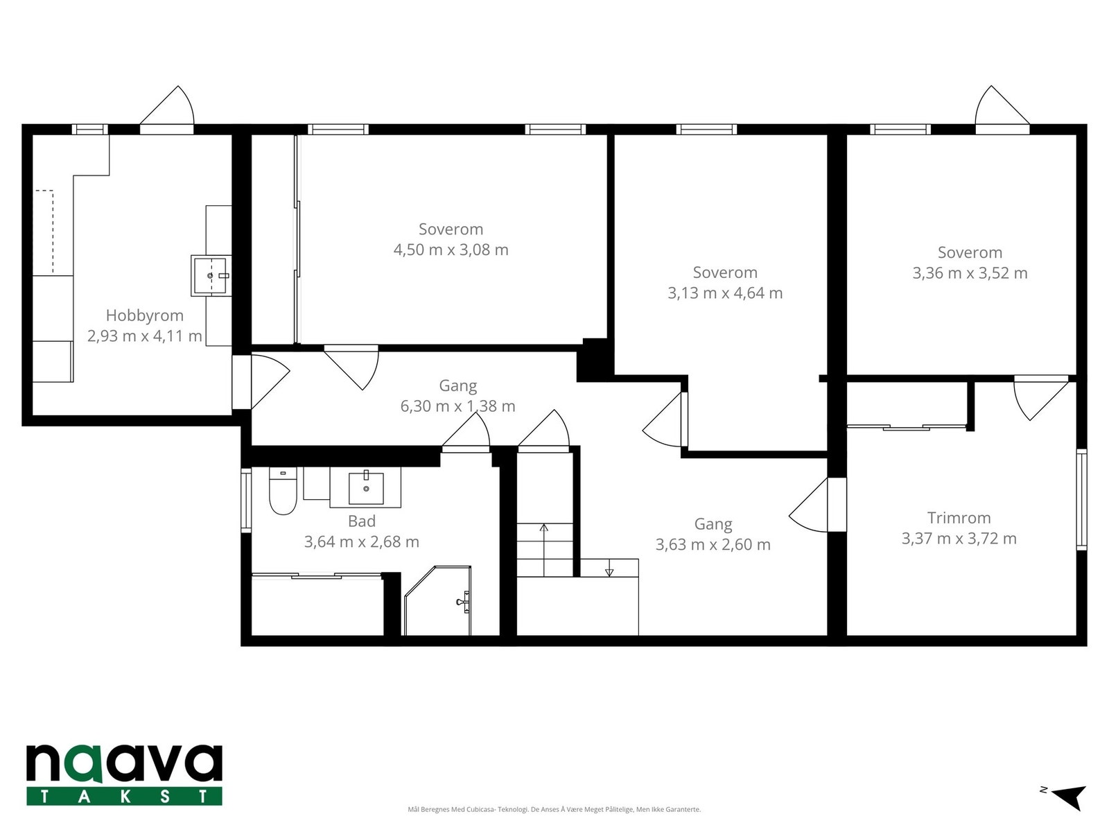 Målsatte tegninger fra takstmann. Galleribilde