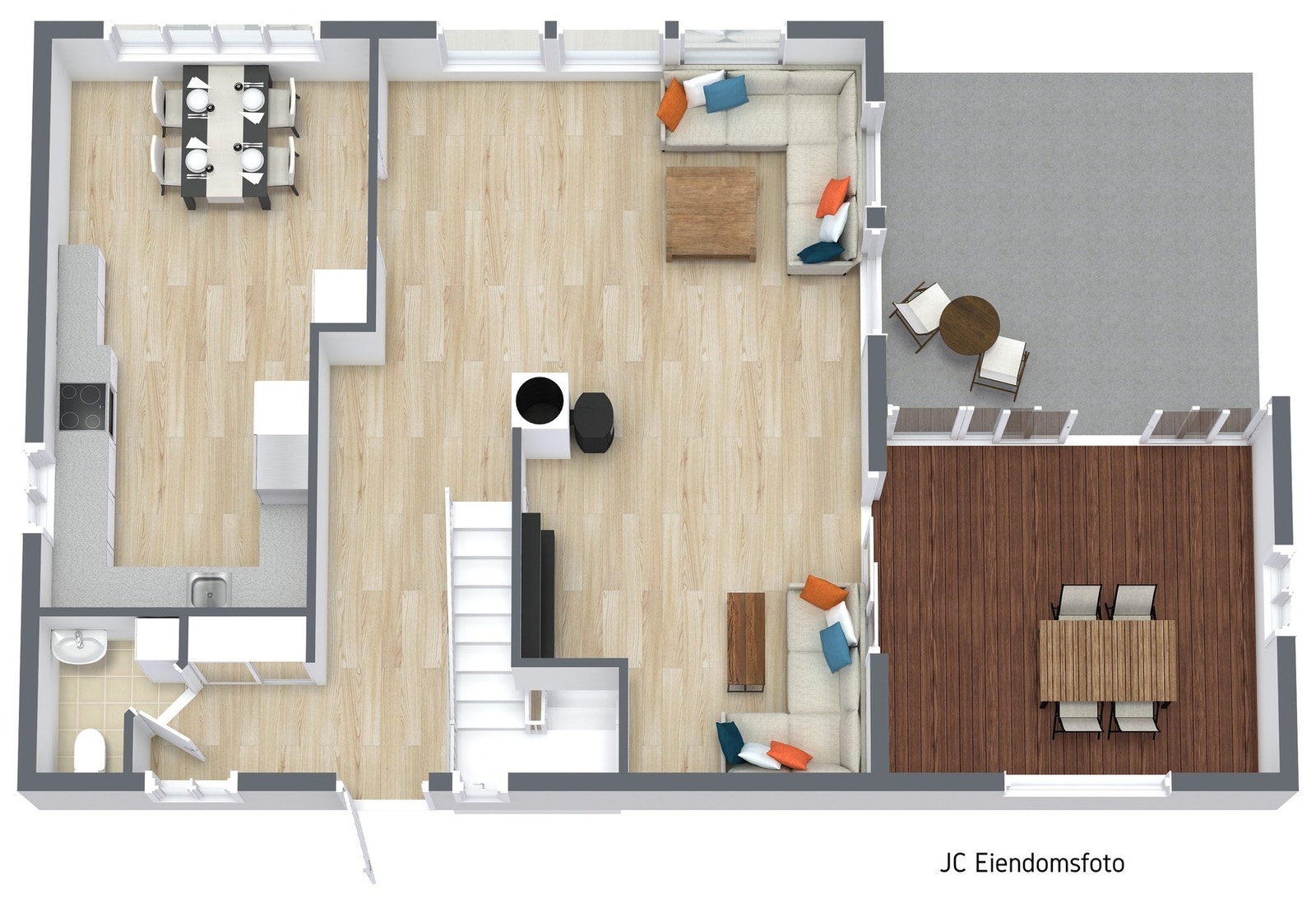 Planløsning hovedetasje Galleribilde