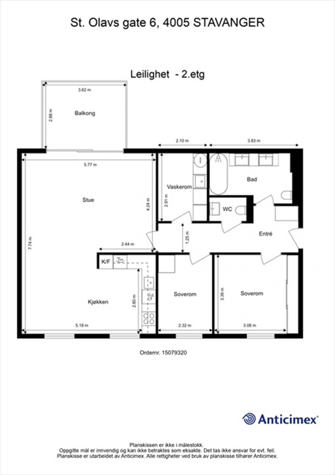 Plantegning 2.etg Galleribilde