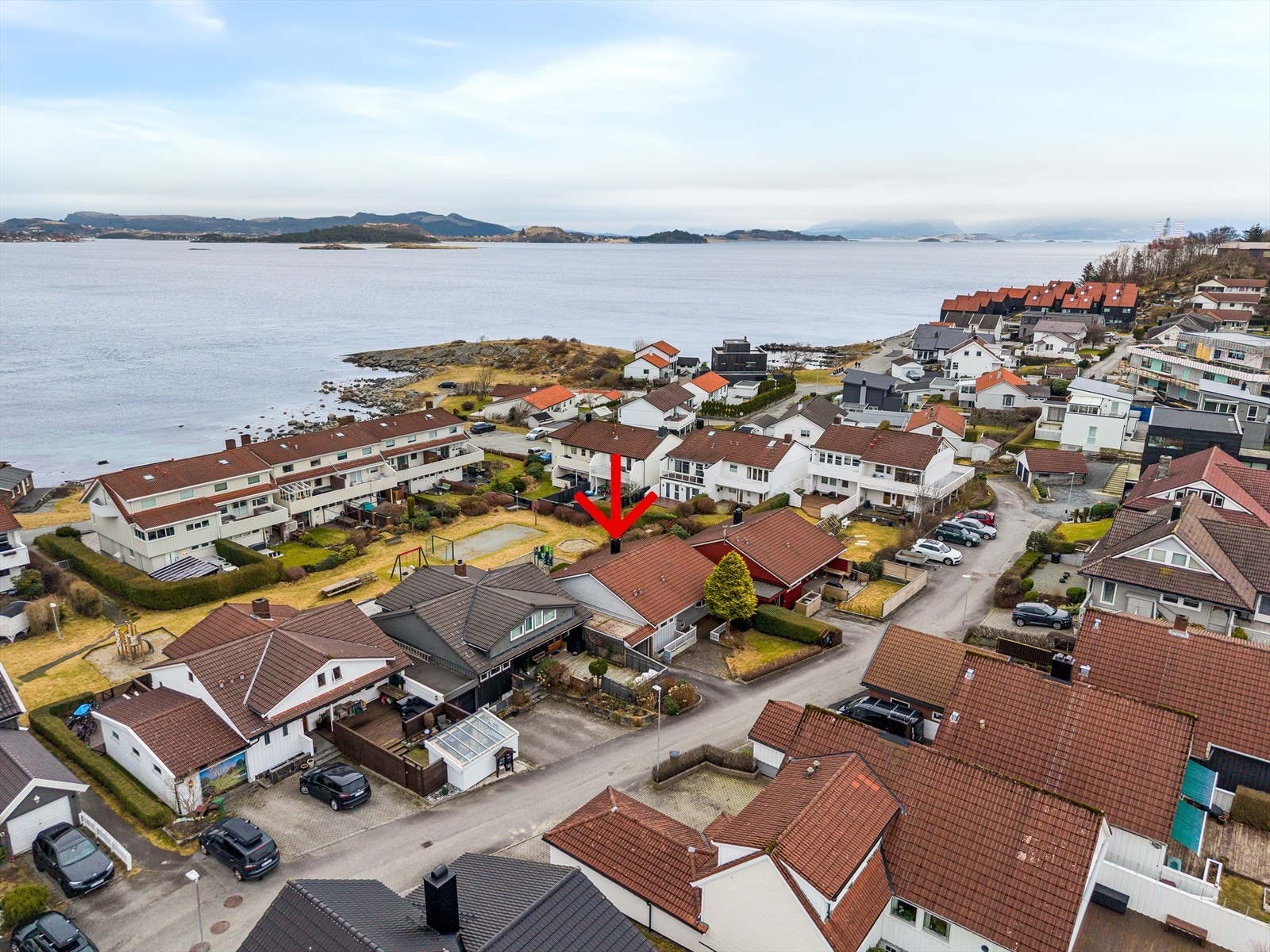 Boligens plassering i feltet. Galleribilde