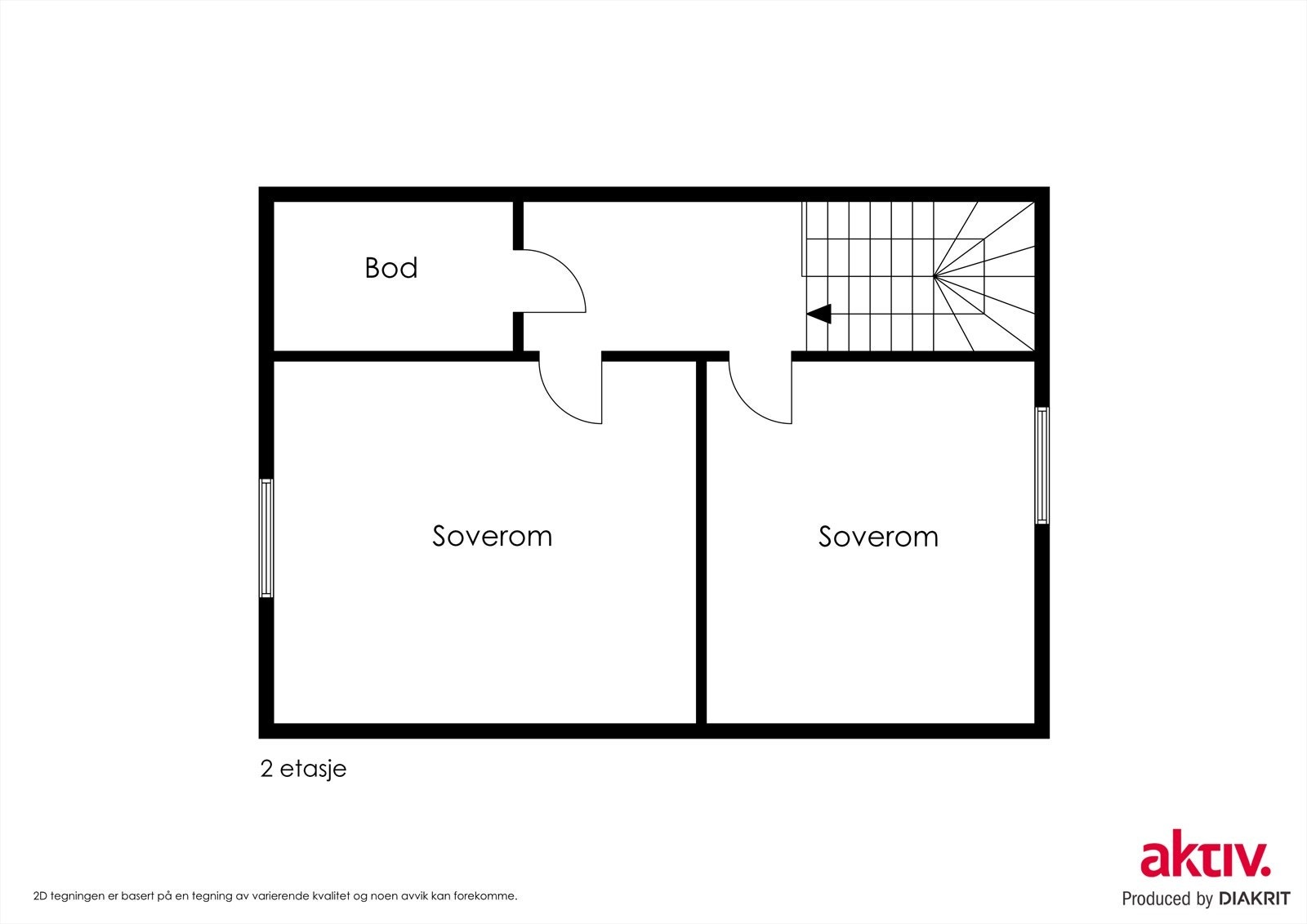 2D plantegninger 2.etg. Galleribilde