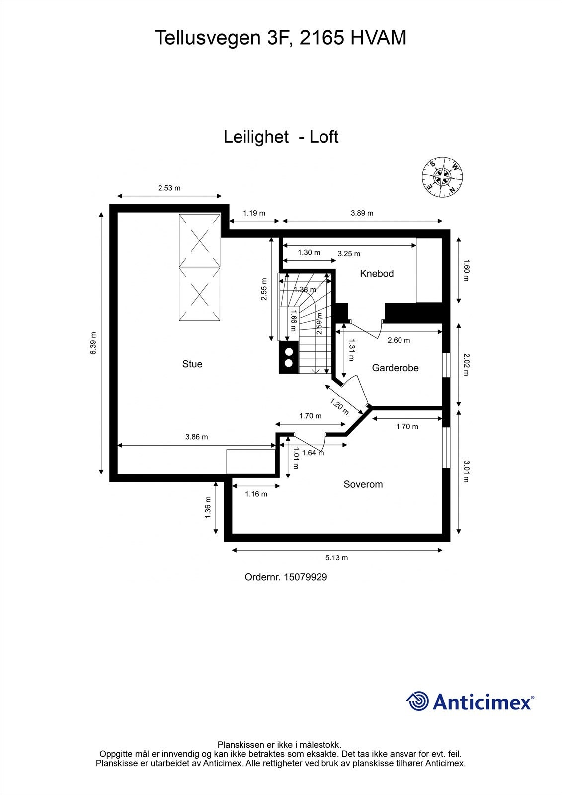 Plantegning - Leilighetens 2. etasje. Galleribilde