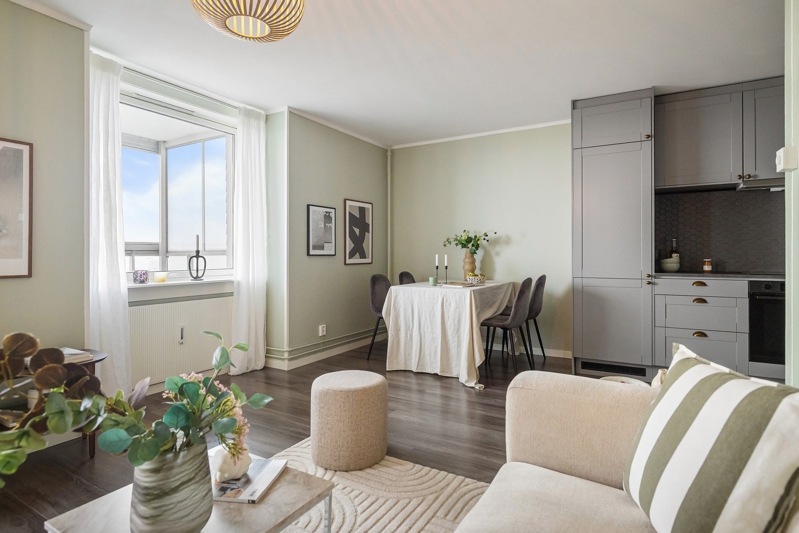 Felleskostnadene inkluderer blant annet fyring, oppvarming og internett. Galleribilde