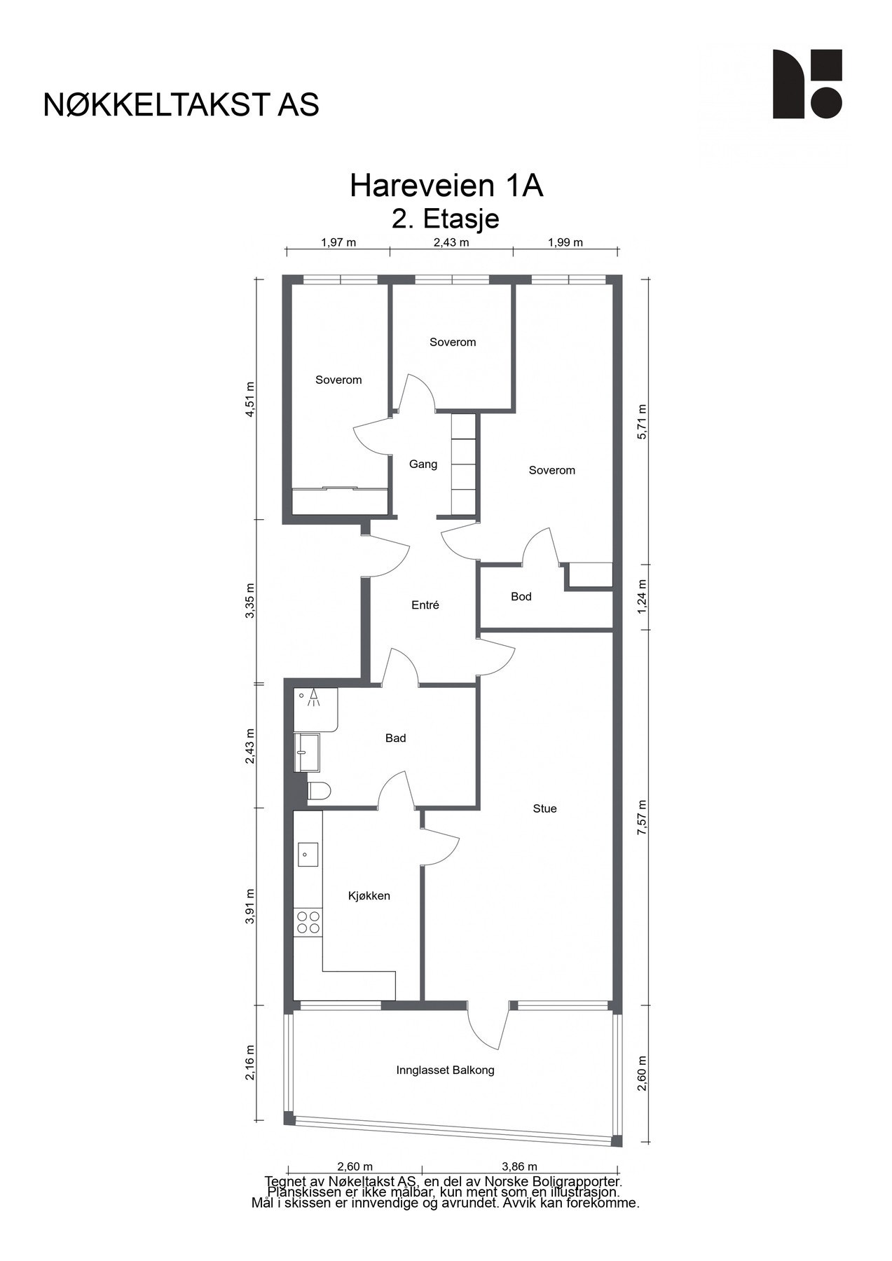 Plantegning 2.etg. Galleribilde