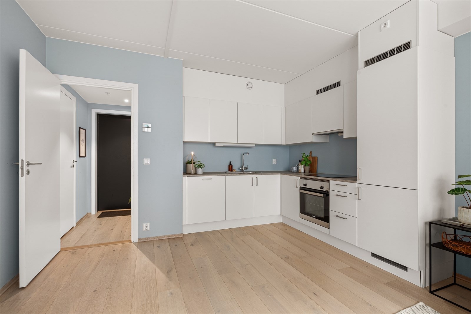 Leiligheten har et pent kjøkken fra kvalitetsleverandøren Sigdal Galleribilde