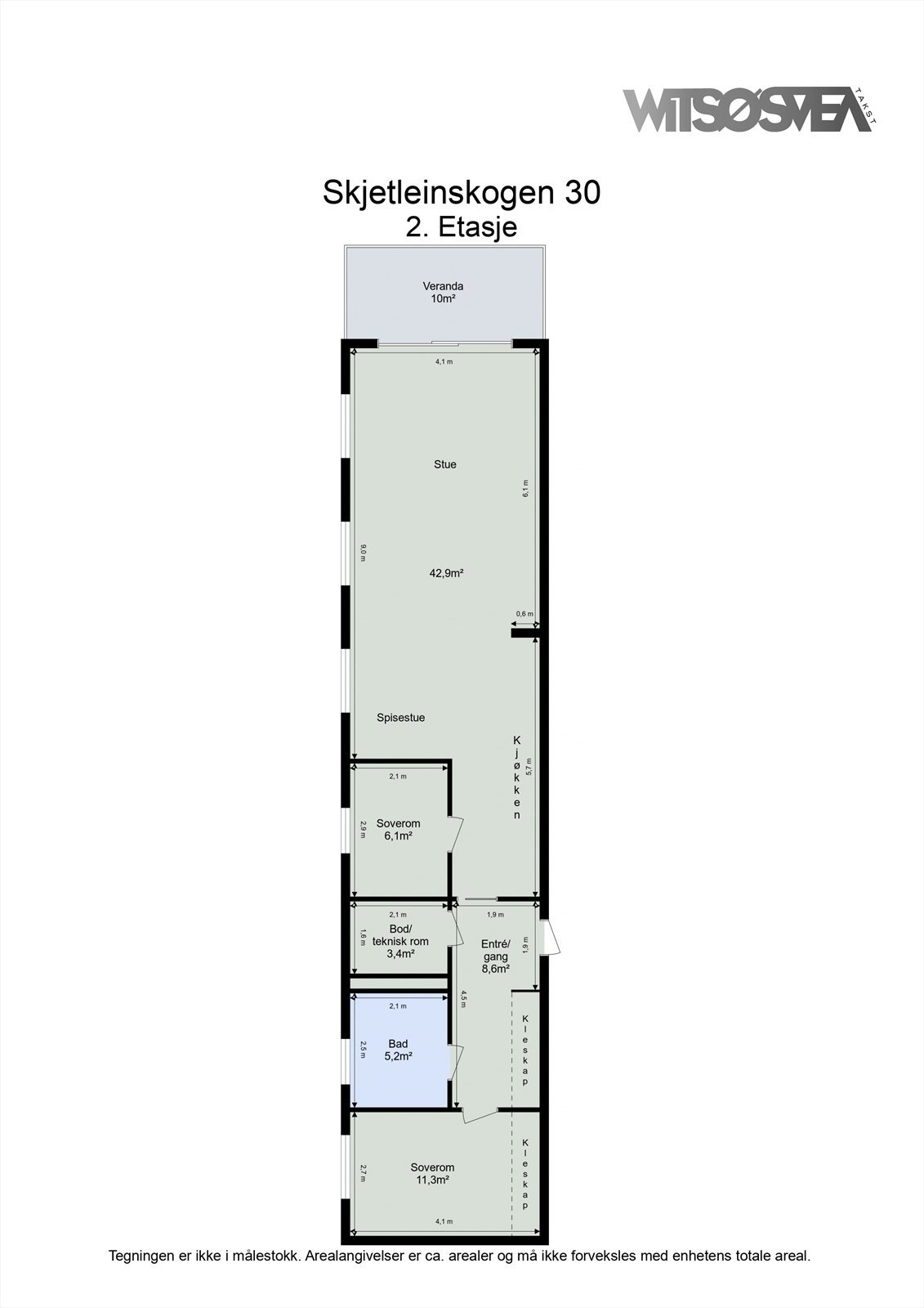 Planskisse 2. etasje Galleribilde