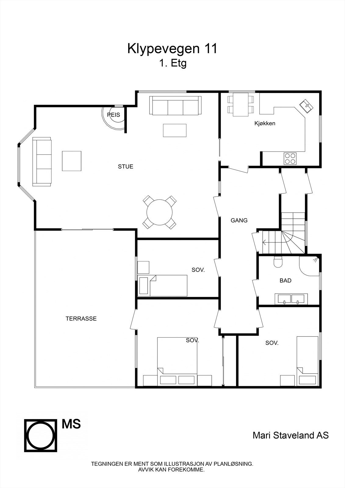 Plantegning hovedplan Galleribilde