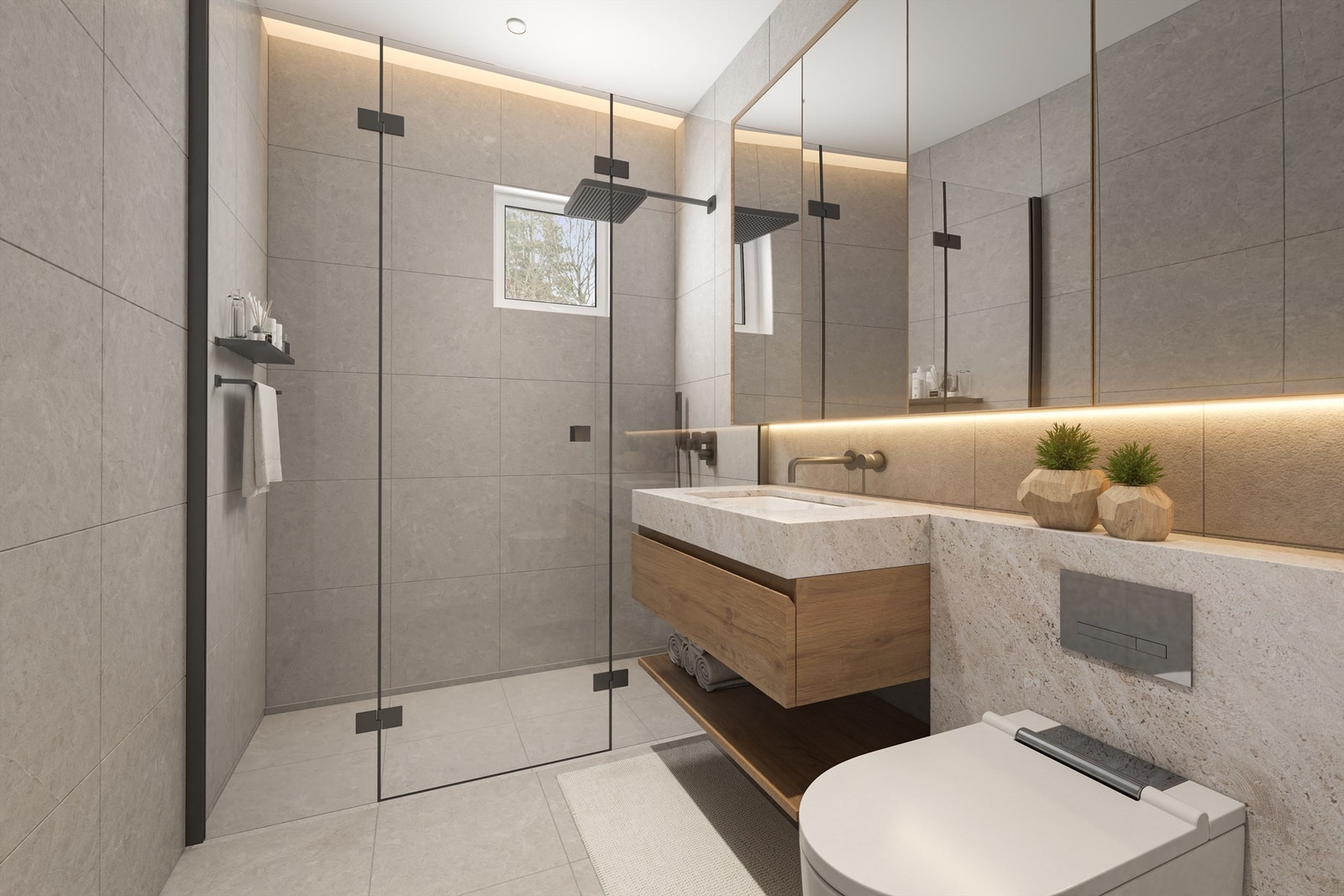 Bad vist med illustrert løsning - et eksempel på hva som kan skapes. Galleribilde