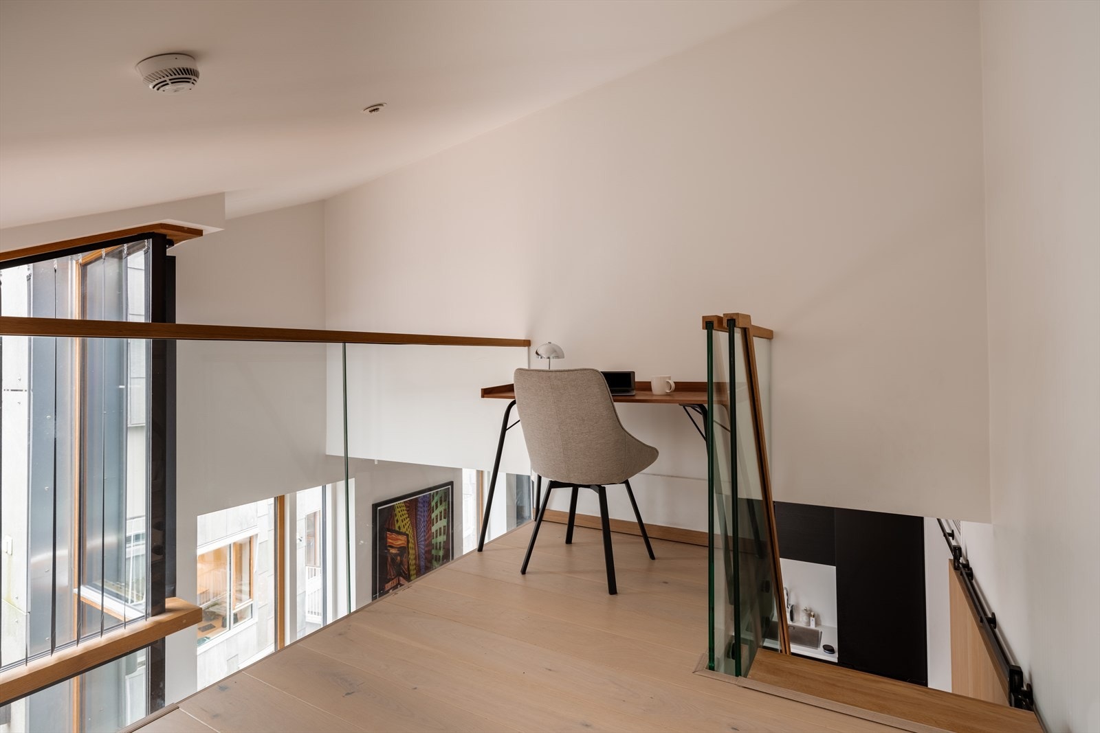 Mesaninen har totalt 8 m² gulvareal. Galleribilde