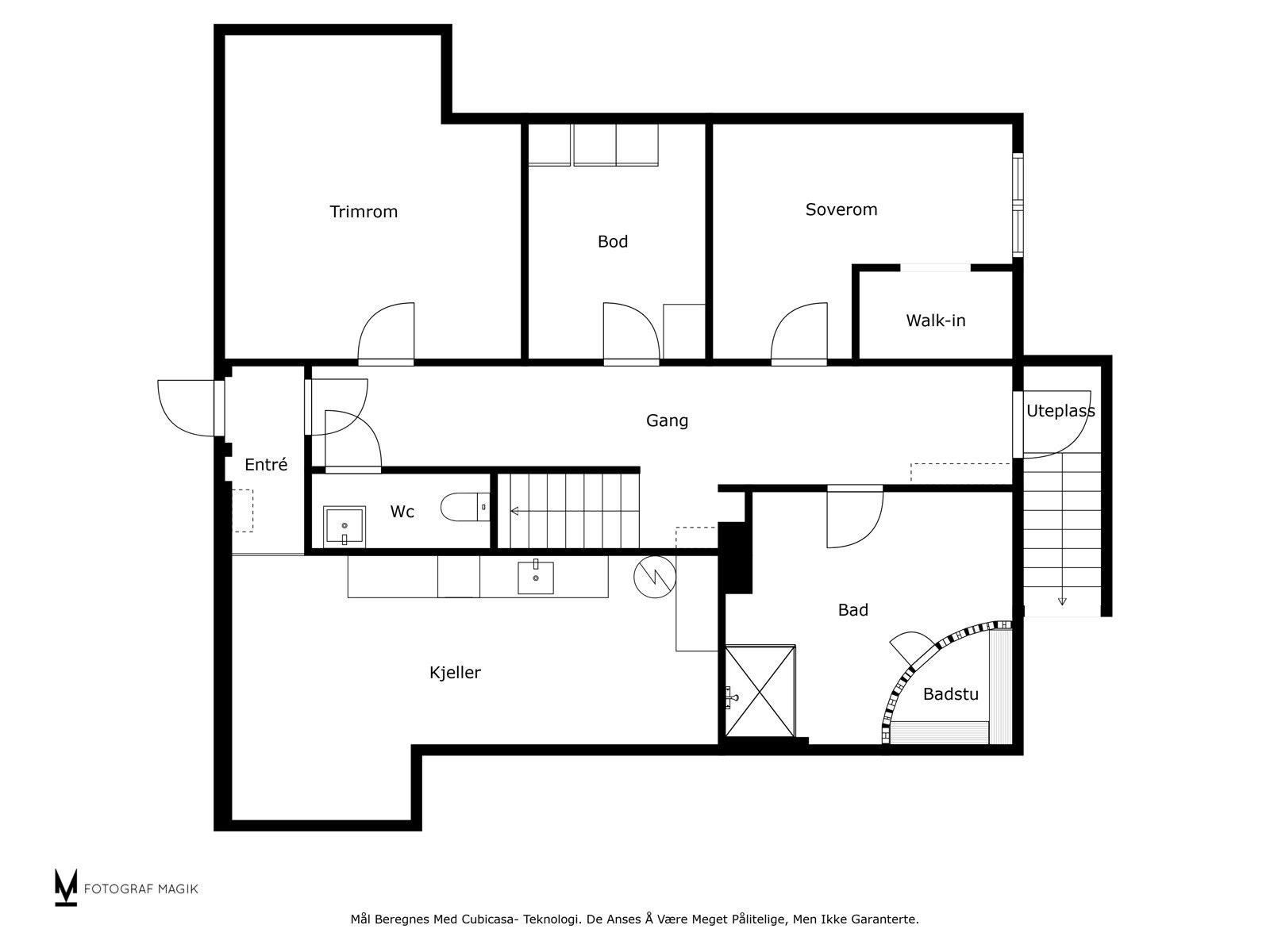 Plantegning underetasje Galleribilde