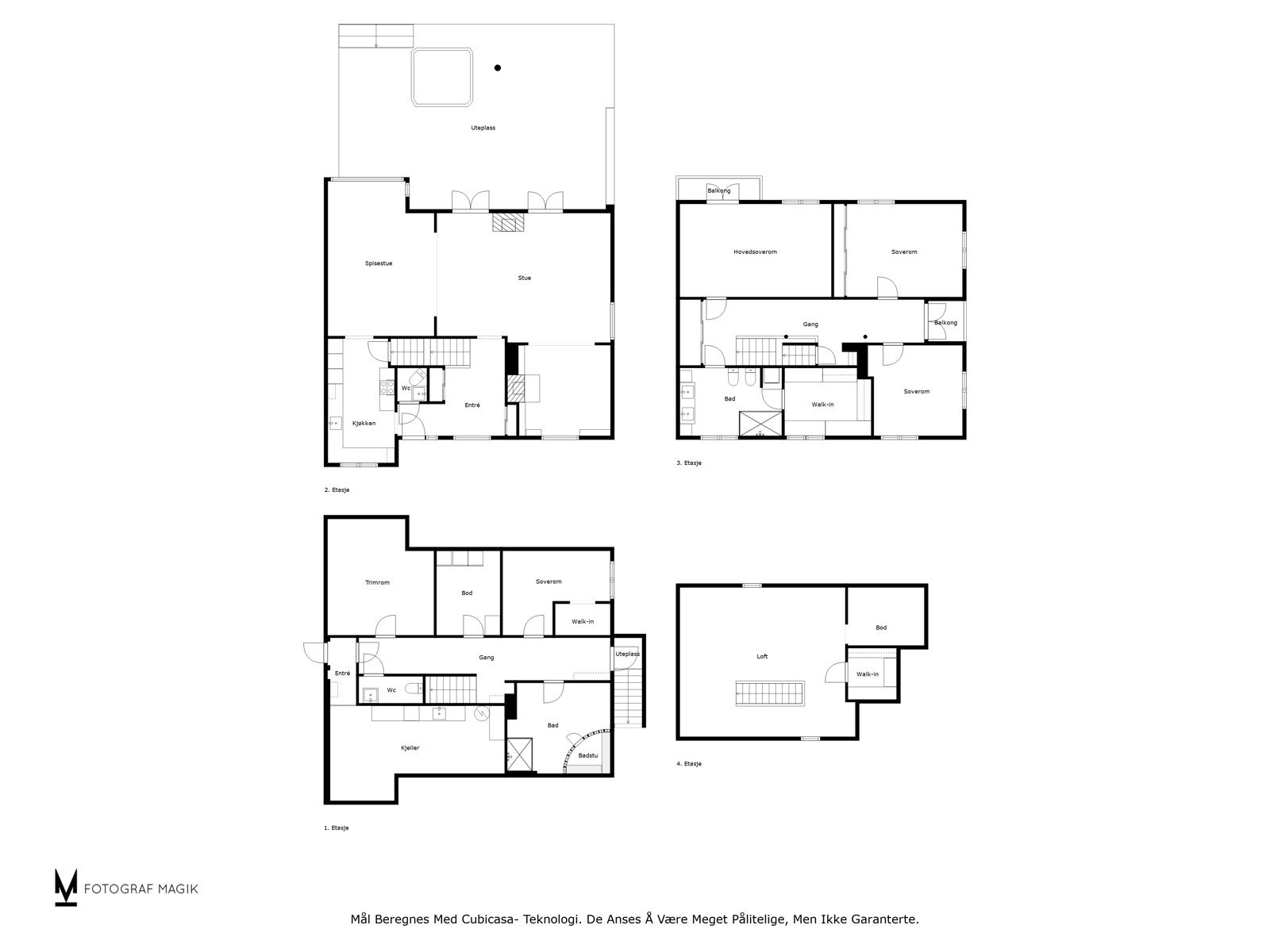 Plantegning alle etasjer Galleribilde
