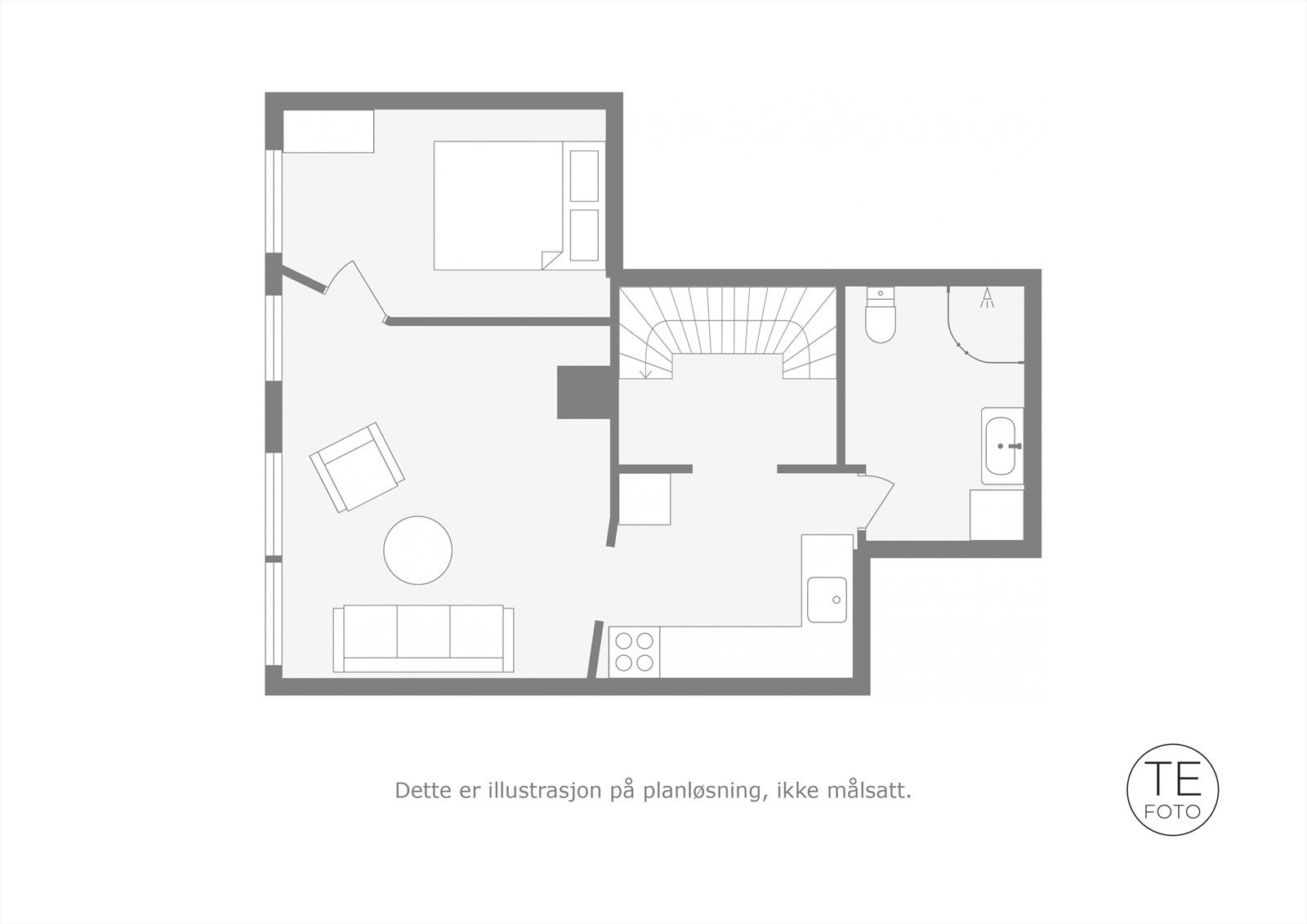 Plantegning første etasje. Galleribilde