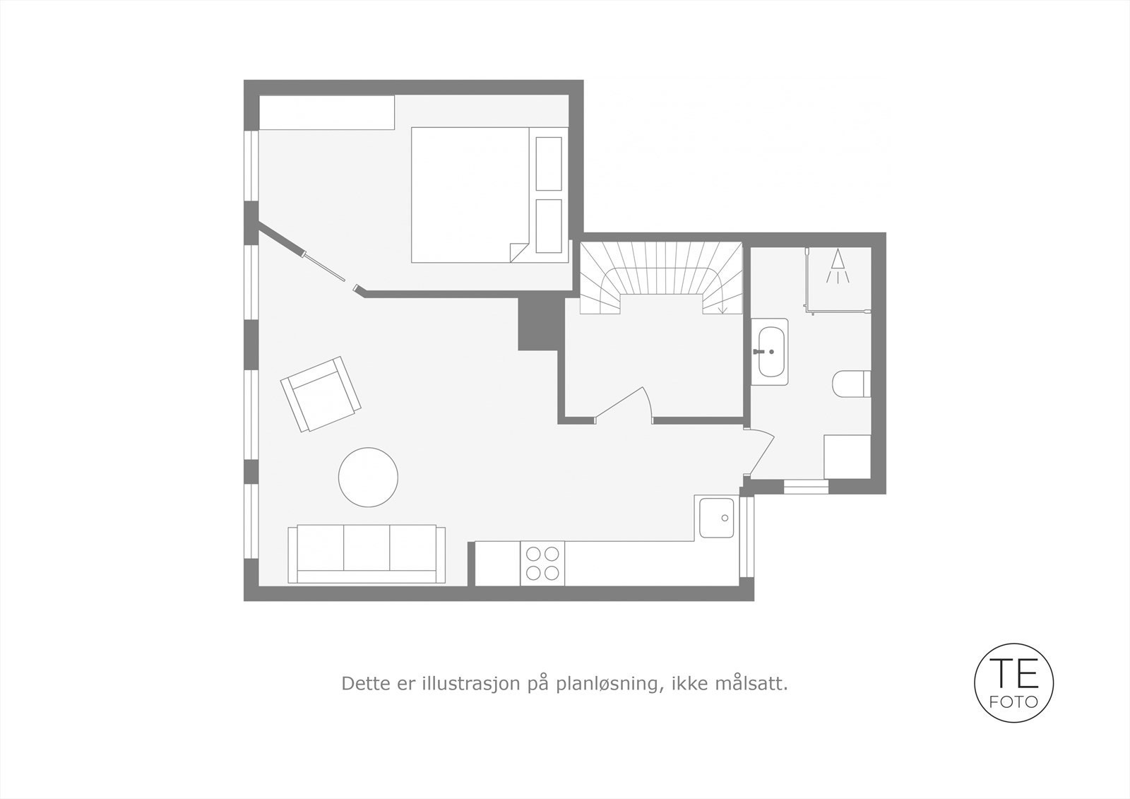 Plantegning andre etasje. Galleribilde