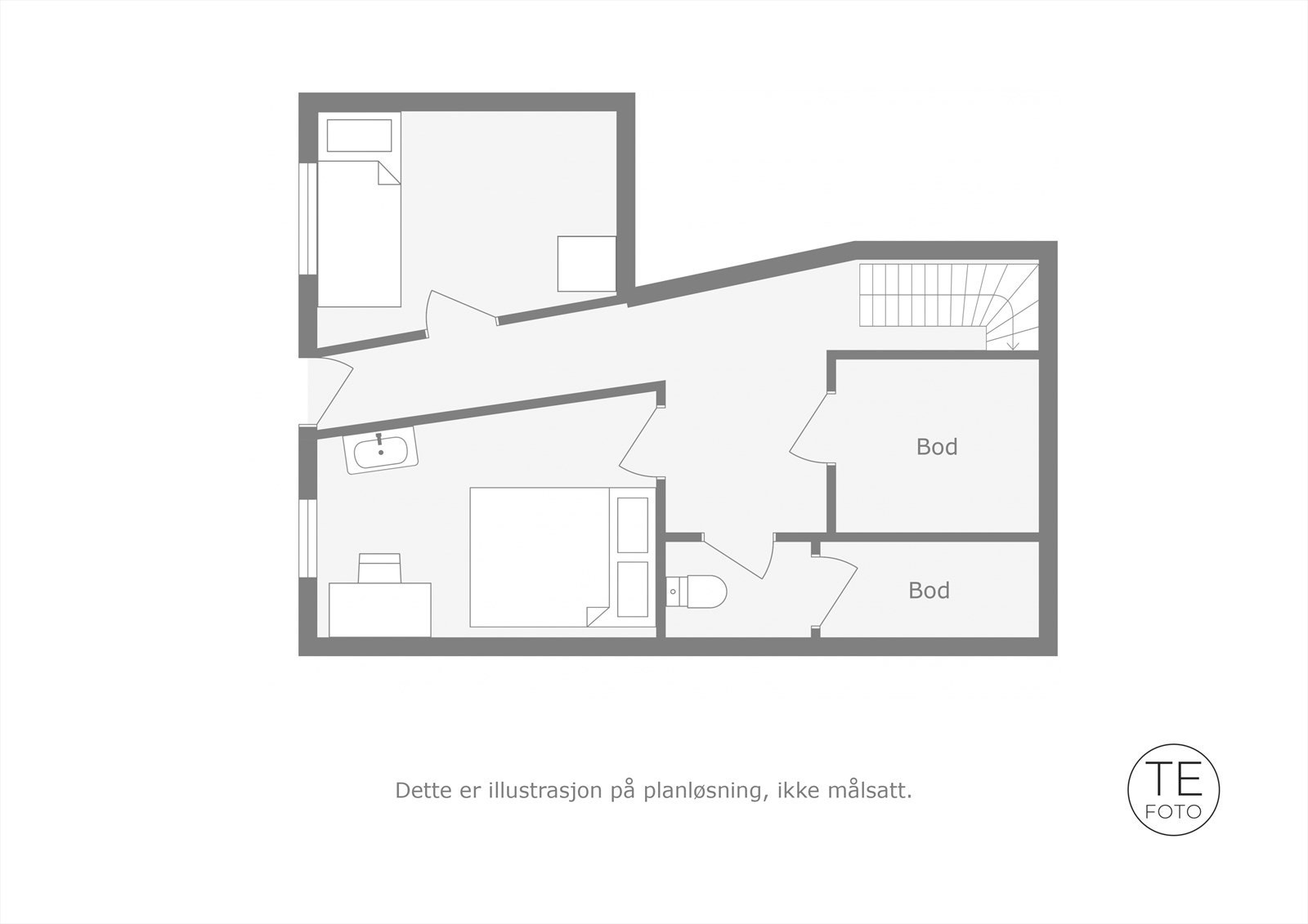 Plantegning underetasje. Galleribilde