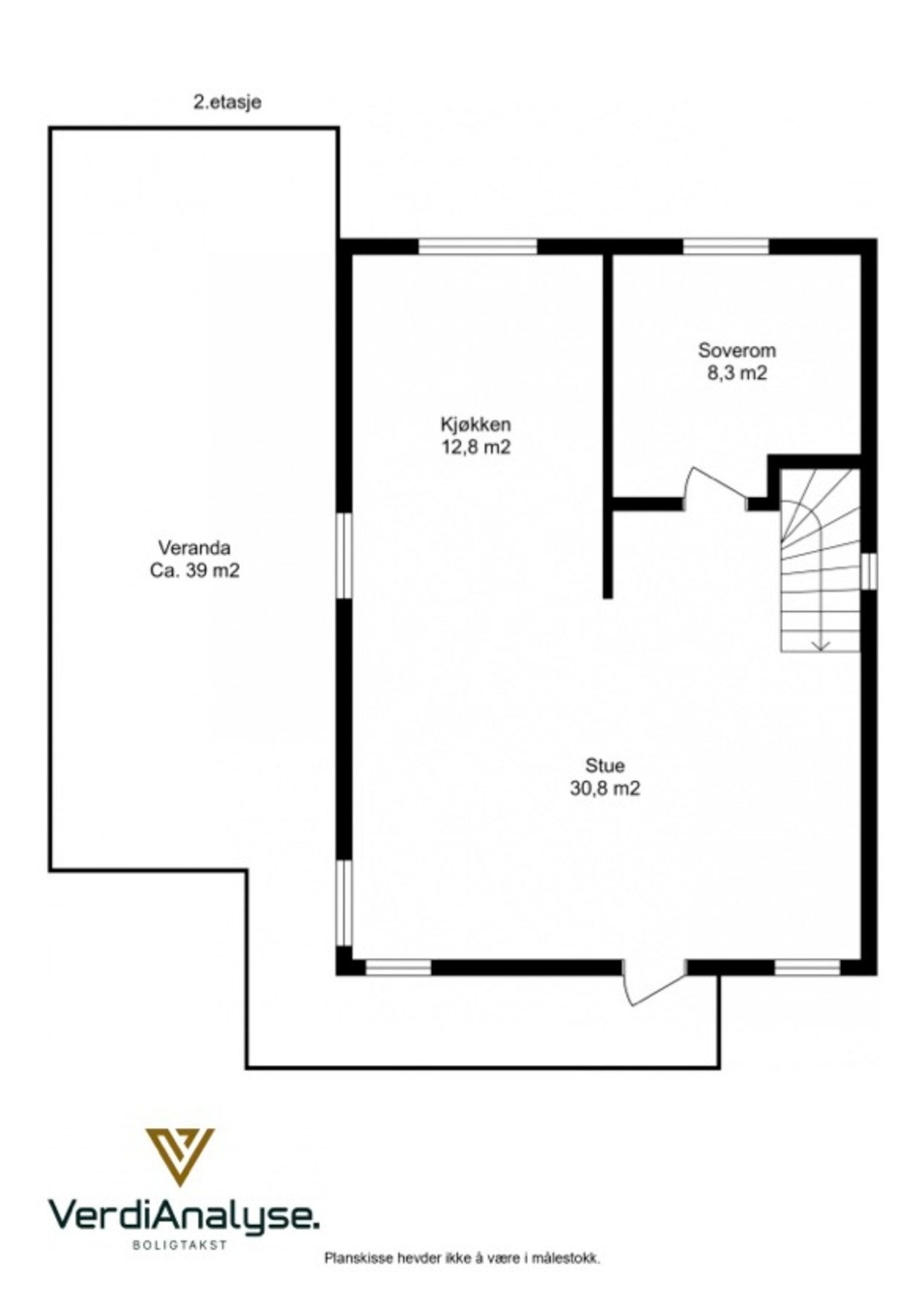 Planskisse 2 etasje Galleribilde