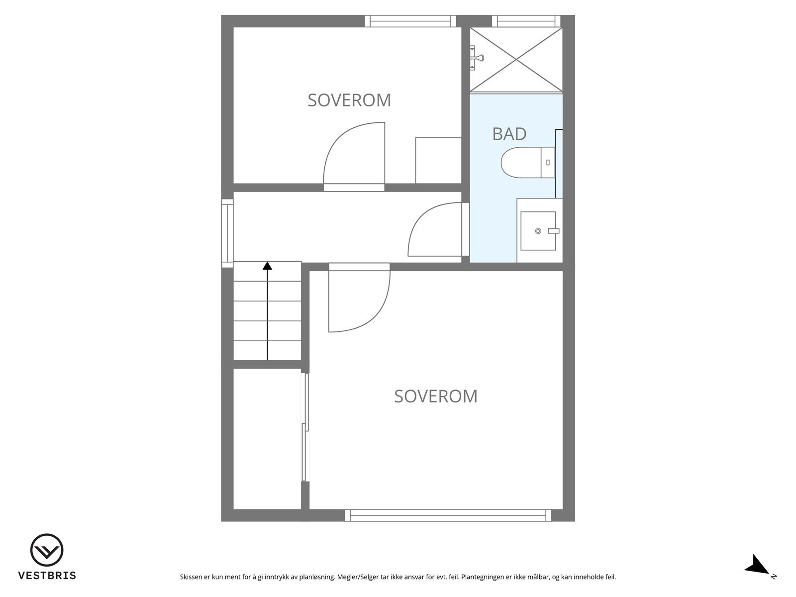 Plantegning loftsplan Galleribilde