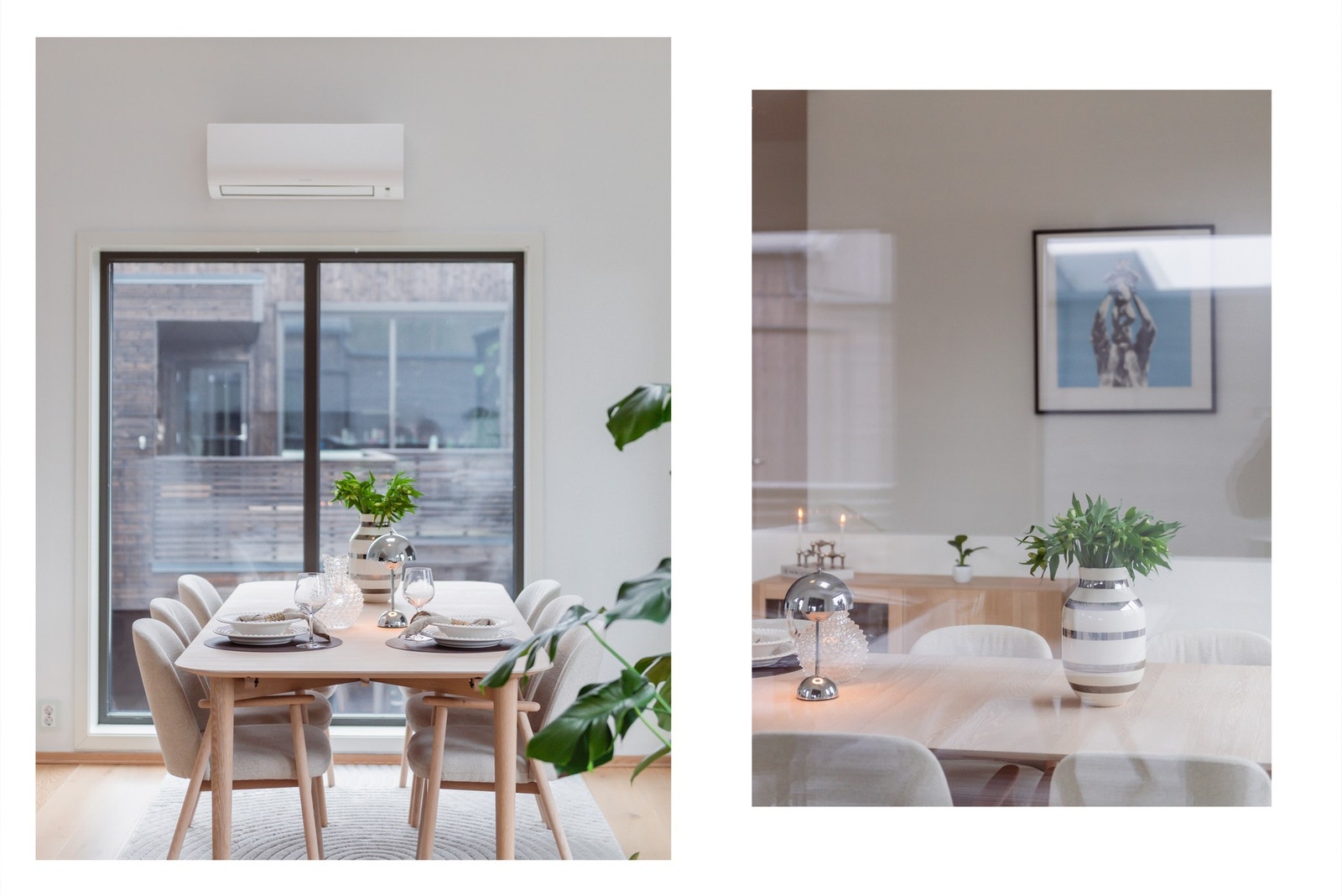 Nyere varmepumpe installert i stue. Galleribilde