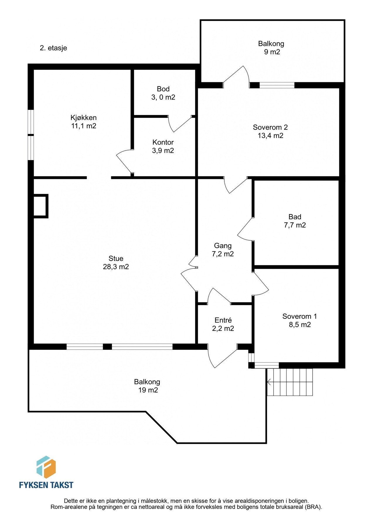 1/4-parten har en svært god planløsning i byggets 2.etasje. Ta kontakt med megler på tlf. 476 25 675 for å avtale tidspunkt for visning. Velkommen! Galleribilde