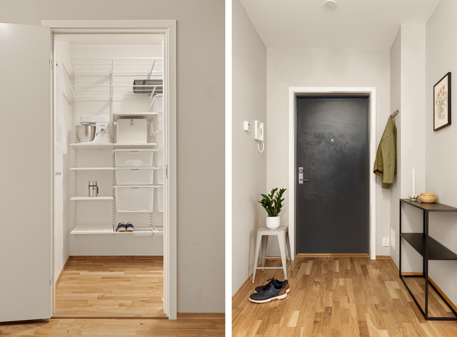 Entréen måles til romslige 8,3 kvm. med god plass til oppbevaringsplass til Galleribilde