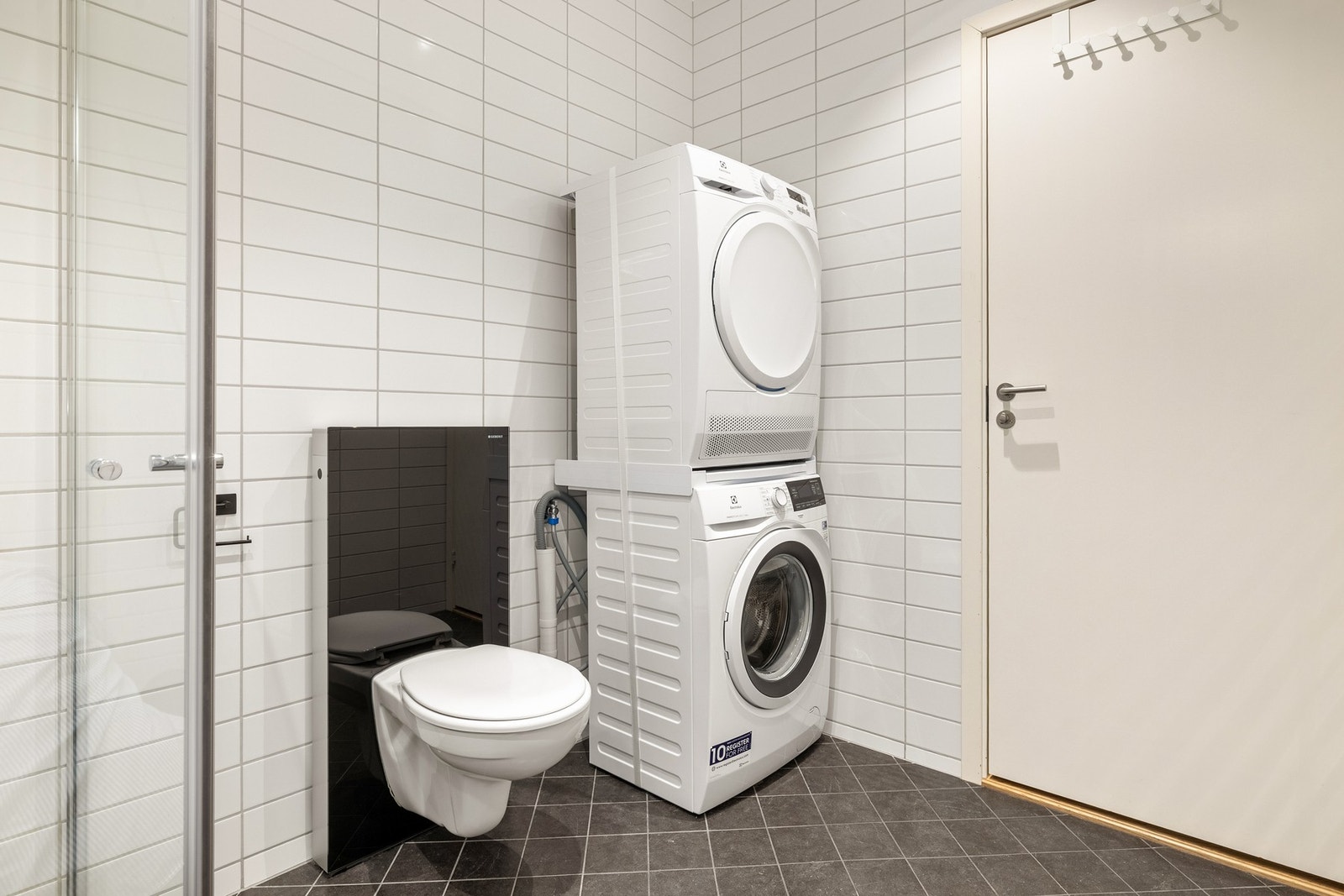 Det er også opplegg for vaskemaskin og plass til tørketrommel i tårn. Galleribilde