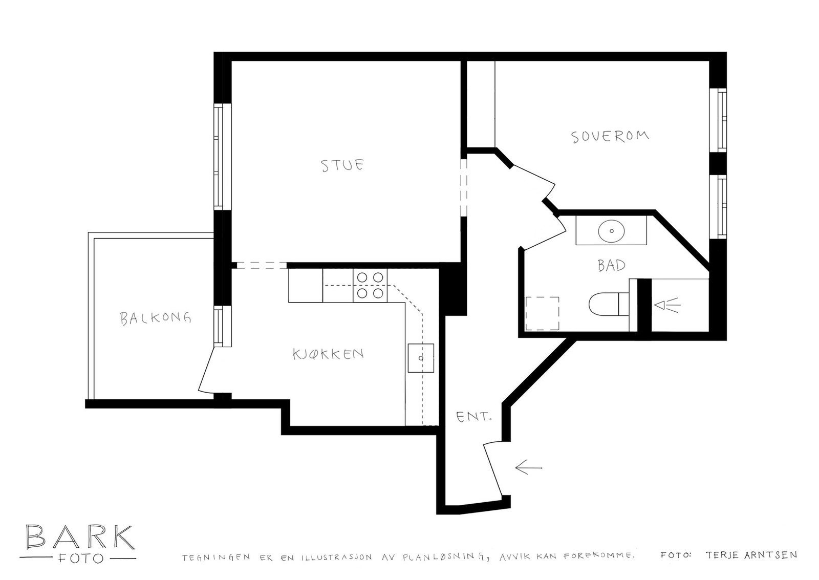 Planløsning 2. etasje Galleribilde