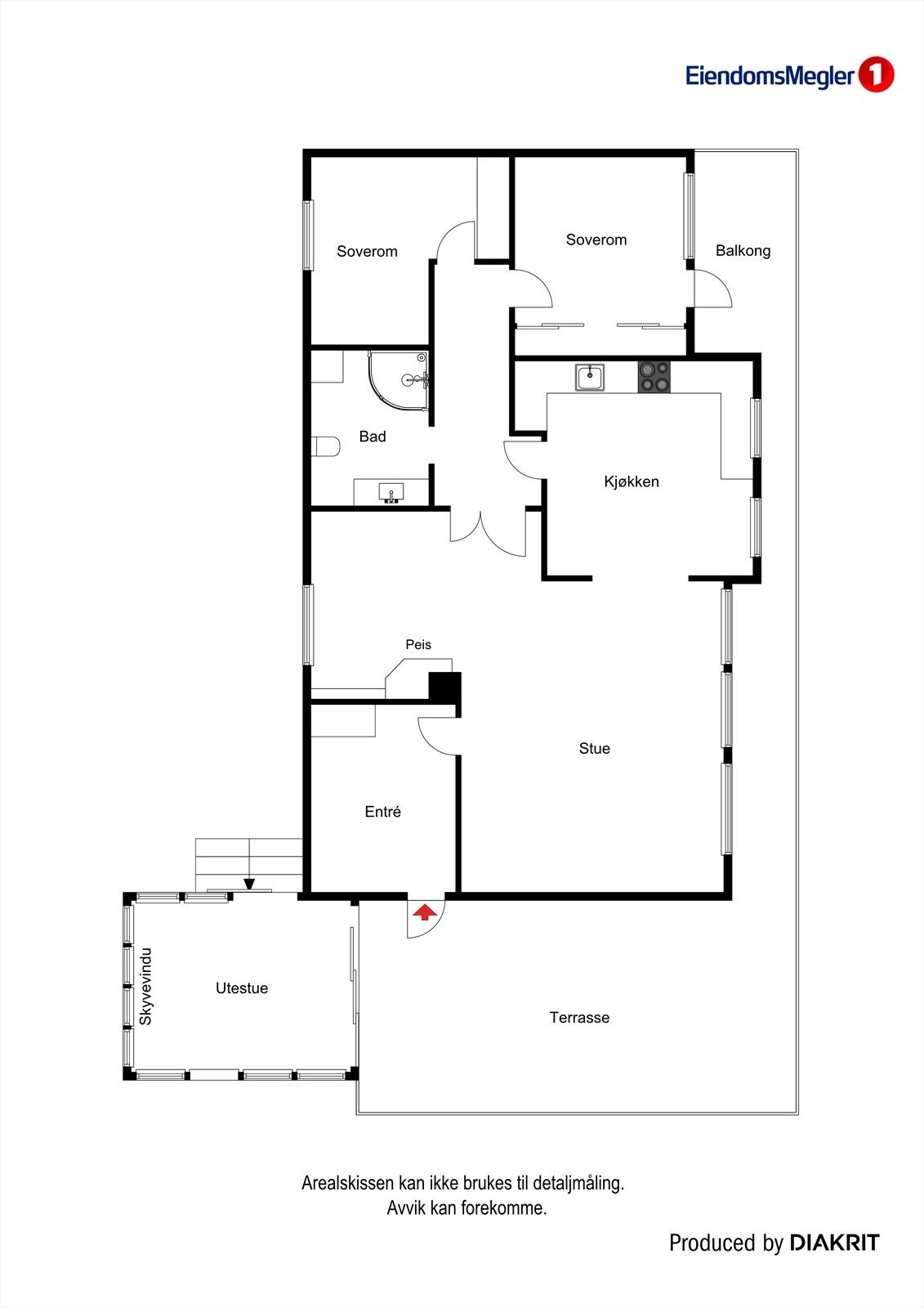 Plantegning hovedetasje Galleribilde