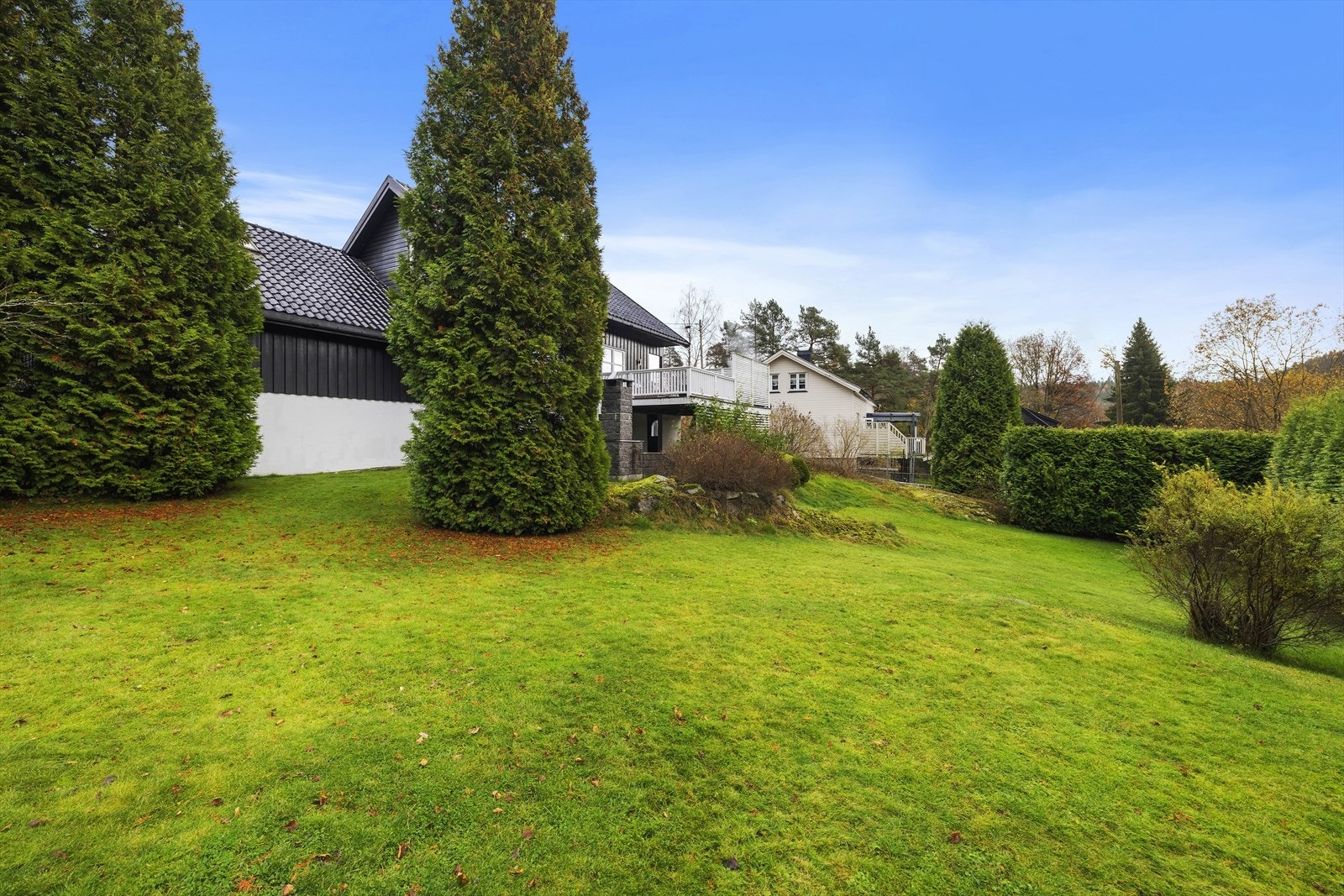 Det er god plass til aktiviteter i hage - både barne- og hundevennlig Galleribilde