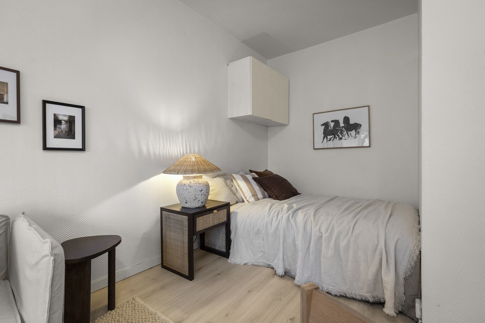 Her kan det også settes opp en lettvegg for sonedeling i stuen. Galleribilde