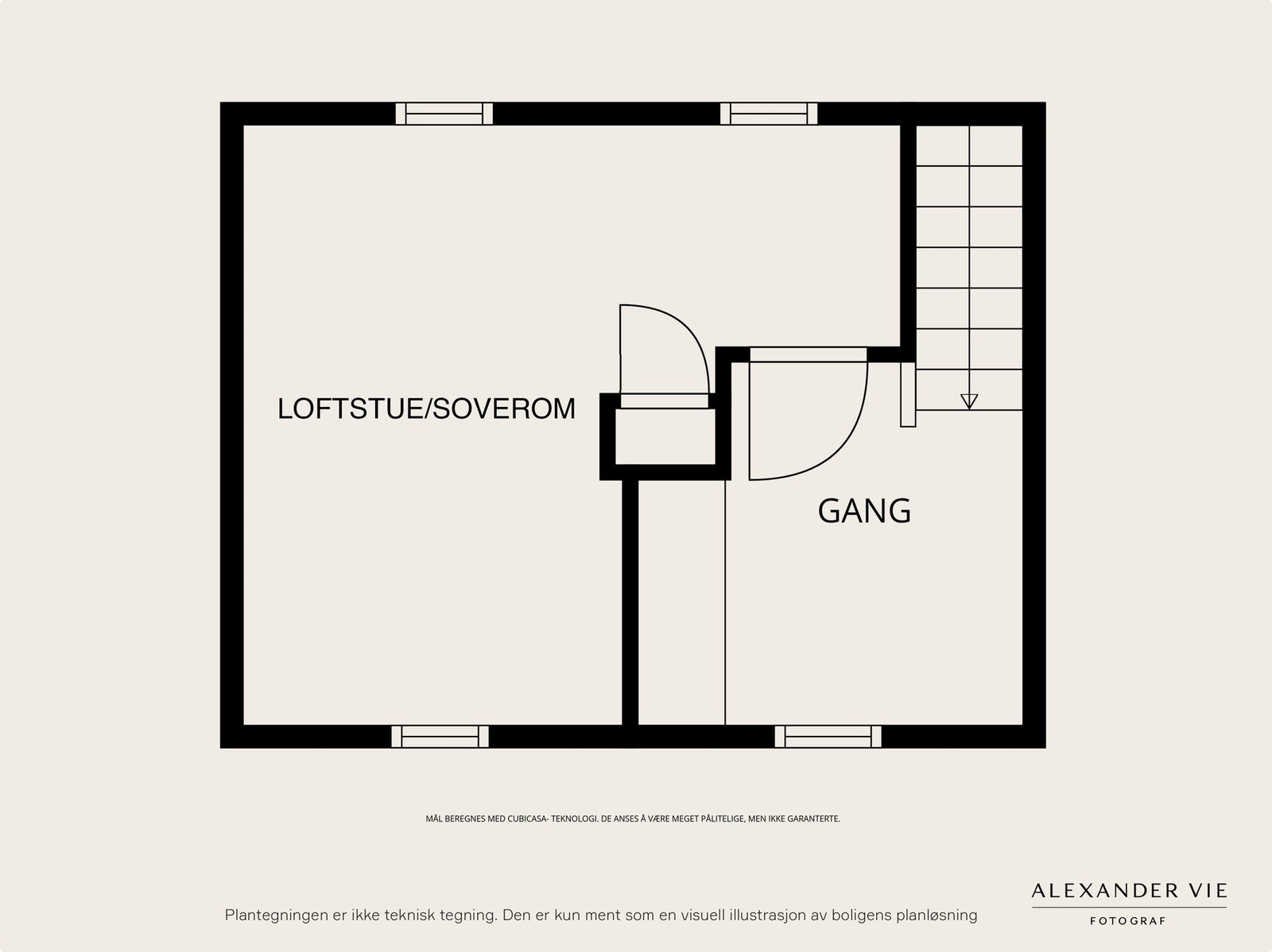 Planskisse loft. Galleribilde