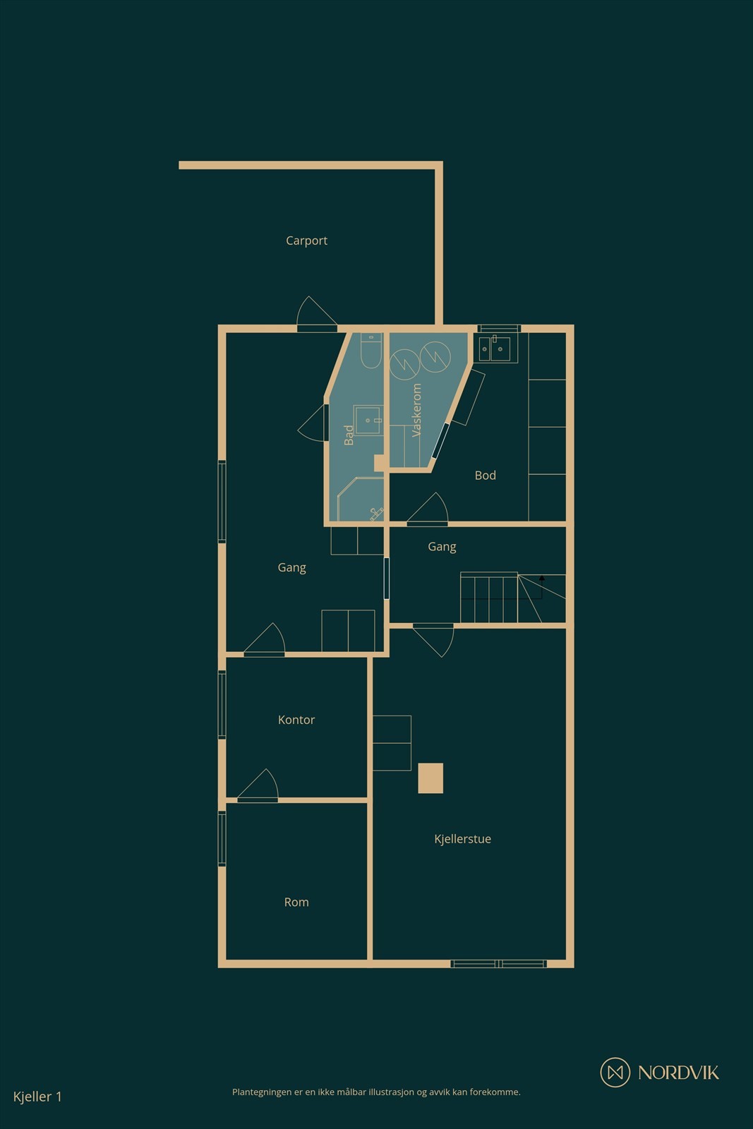 Plantegning underetasje Galleribilde