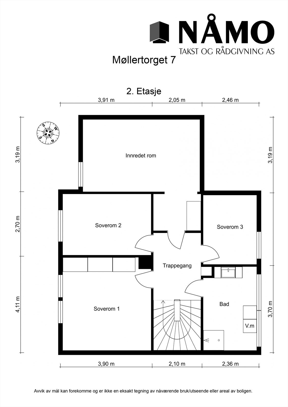 Planskisse 2. etasje. Galleribilde